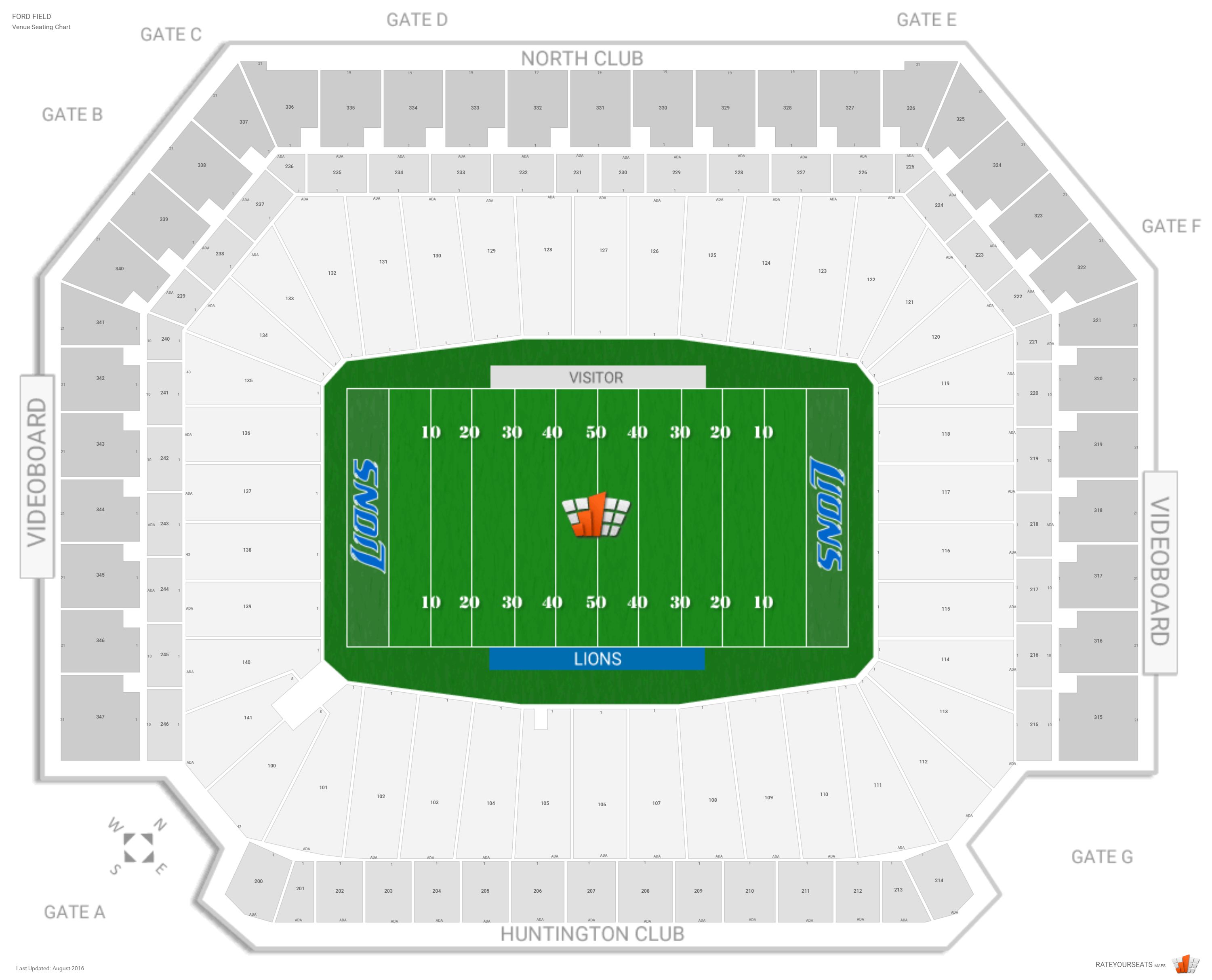 Michigan Stadium Seating Chart With Rows And Seat Numbers