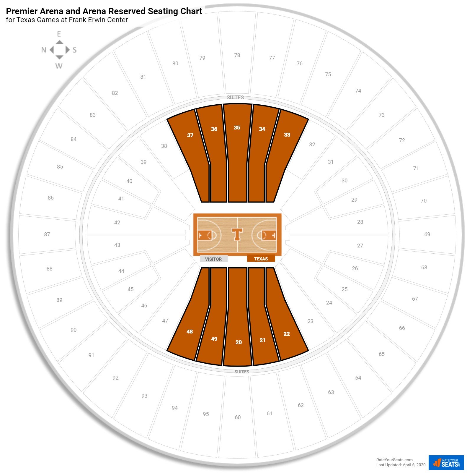 Texas Longhorns Basketball Seating Chart