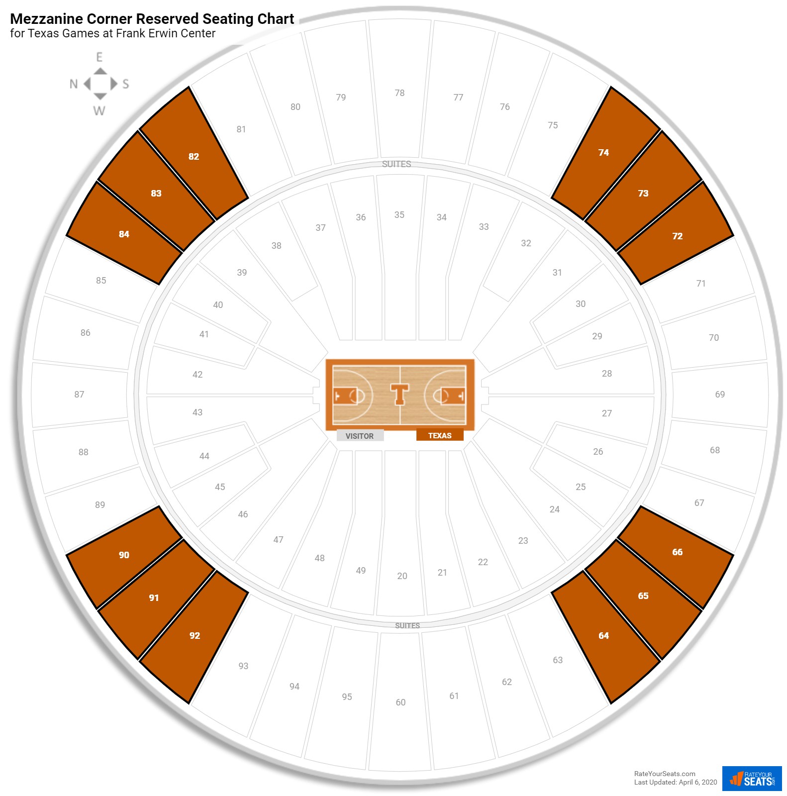 Frank Erwin Center Seating Chart