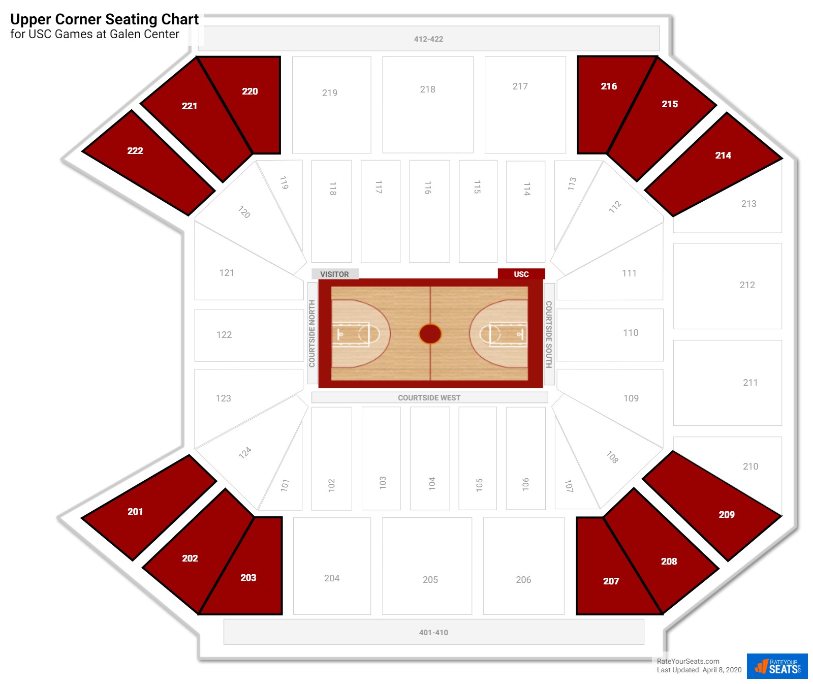 Galen Center Seating Chart