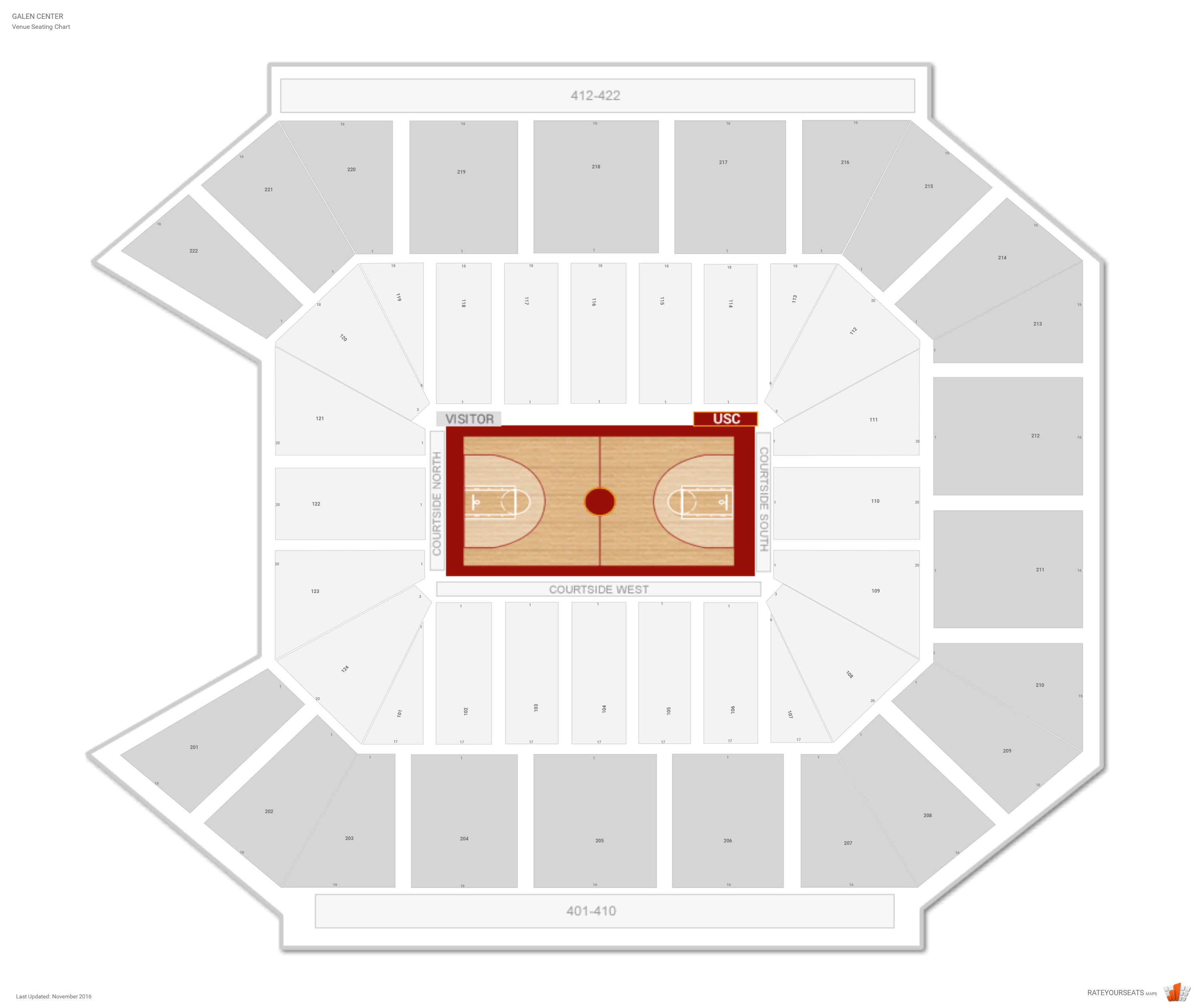 lmu basketball seating chart galen center usc seating guide rateyourseats c...