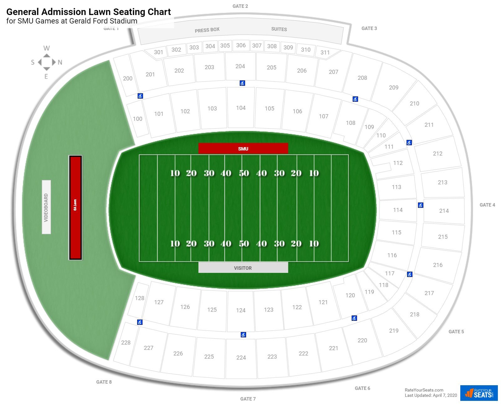 Smu Ford Stadium Seating Chart