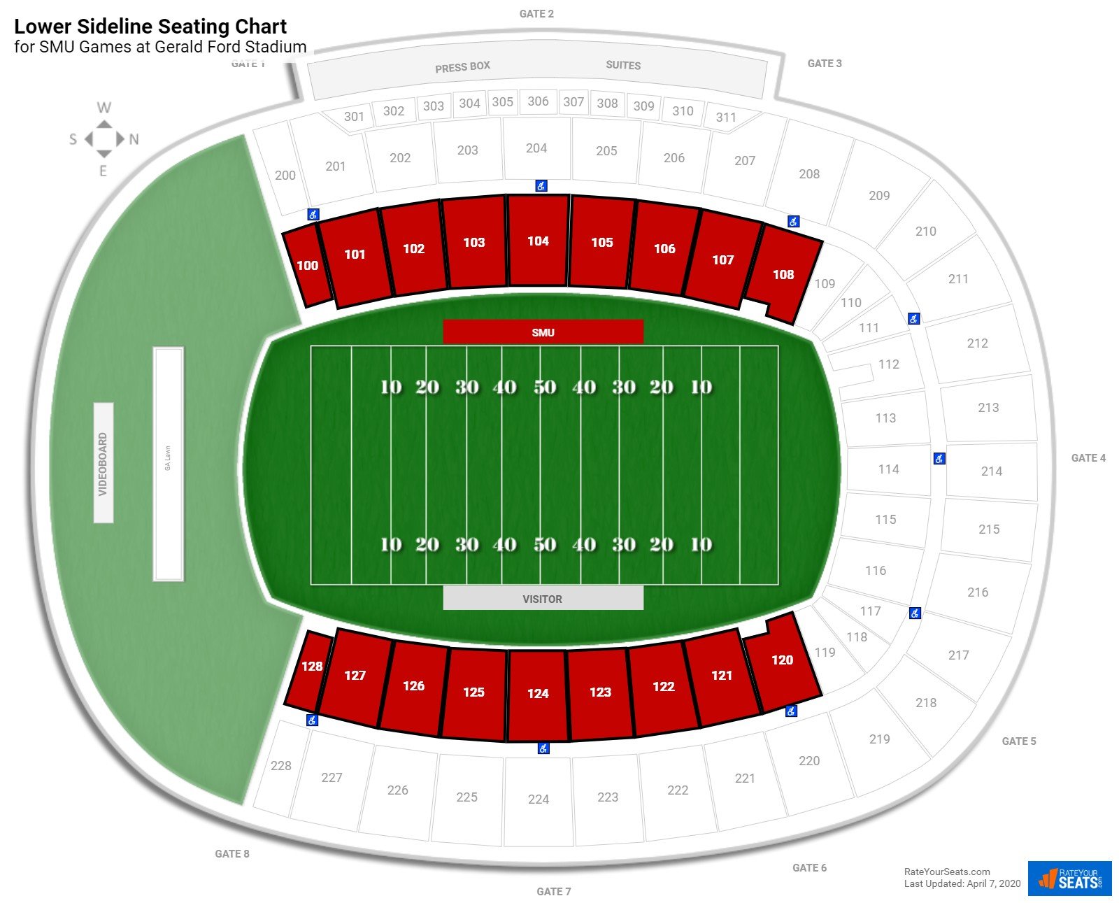 Gerald Ford Stadium Seating Chart