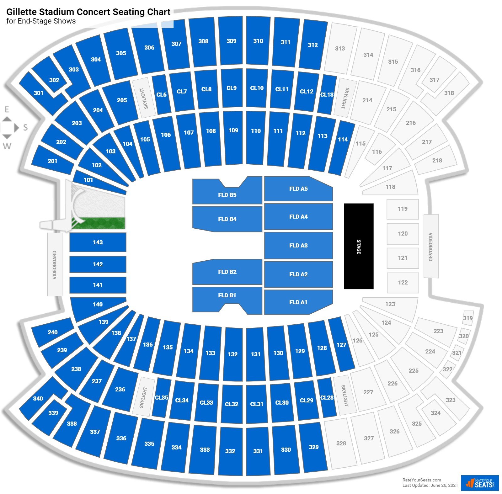 Gillette Stadium Concert Seating Chart