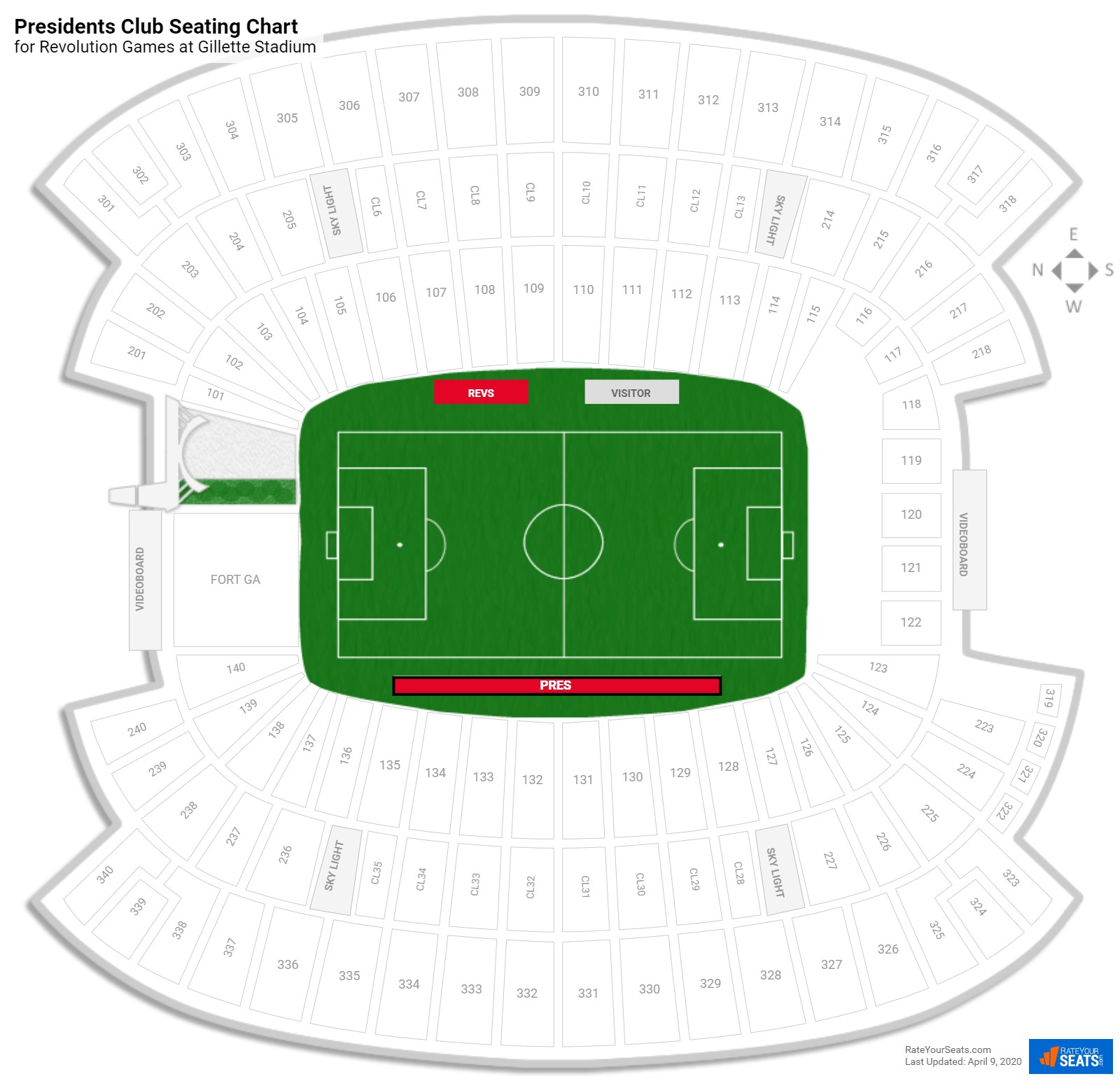 gillette stadium soccer seating guide rateyourseats com gillette putnam club seating chart
