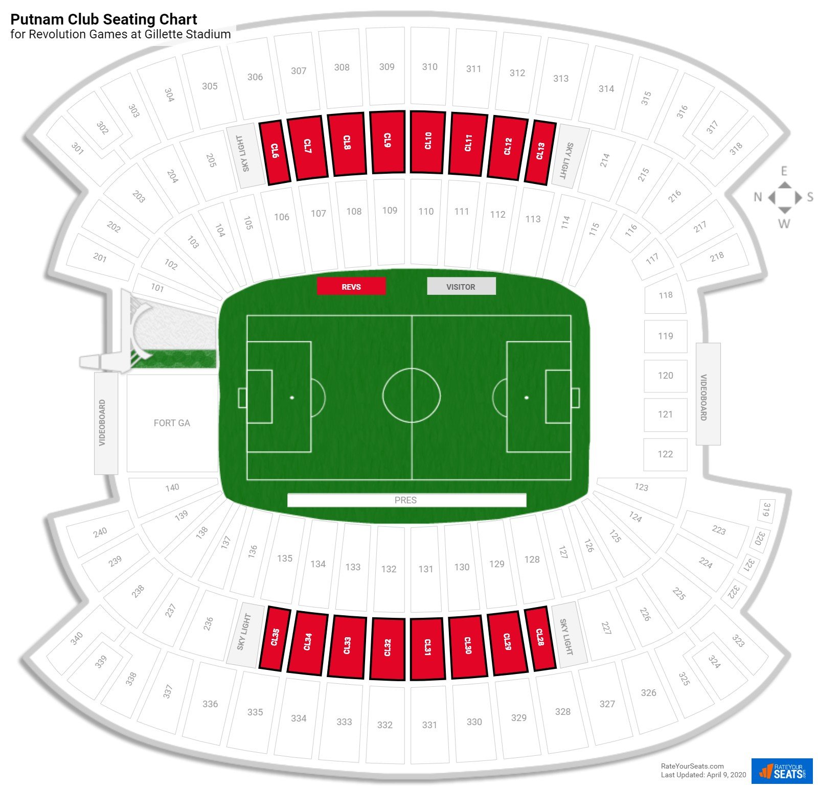 Putnam Club Seating Chart