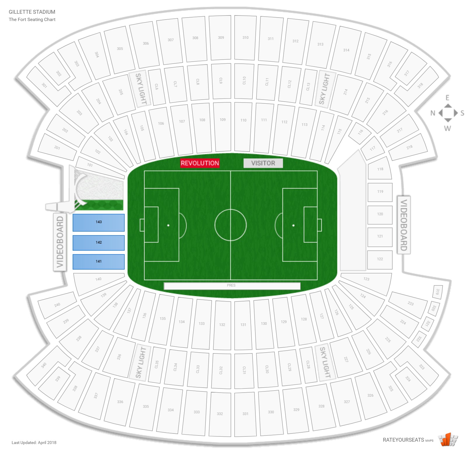 gillette stadium soccer seating guide rateyourseats com gillette putnam club seating chart