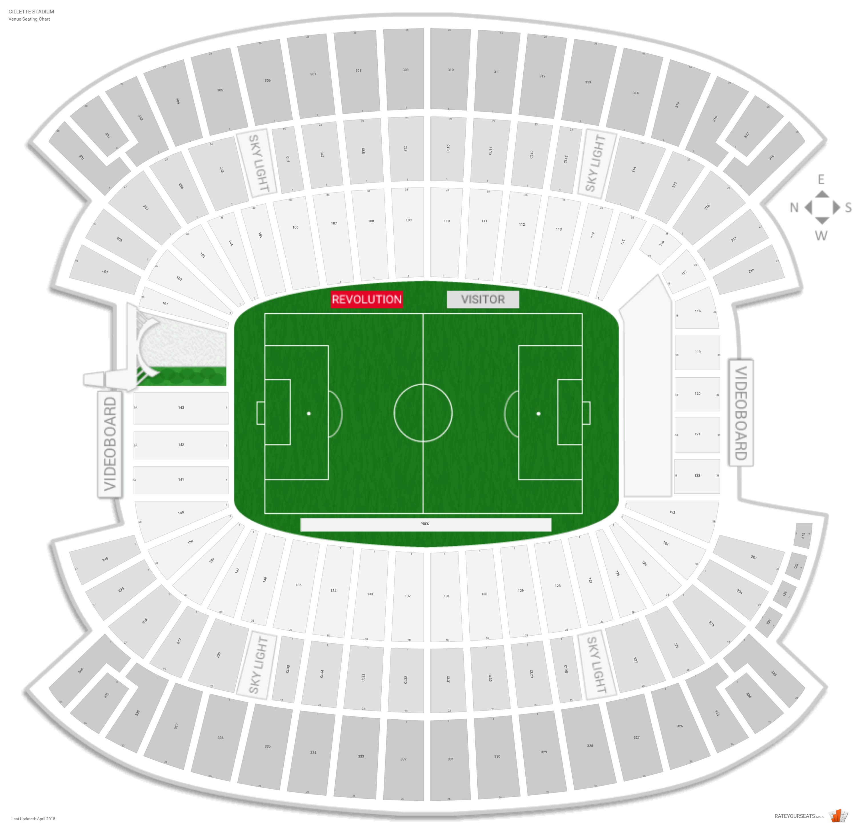 Gillette Stadium Soccer Seating Chart