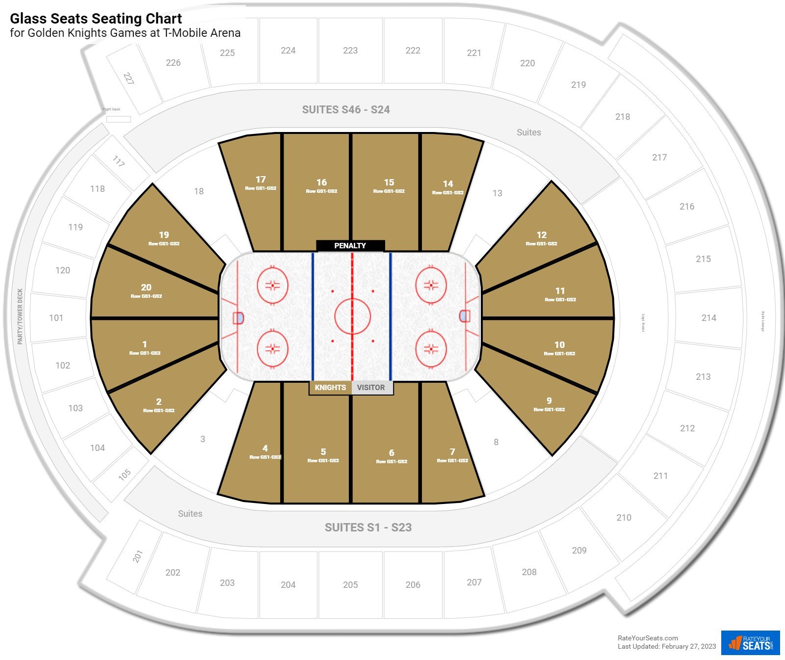 Glass Seats At T Mobile Arena