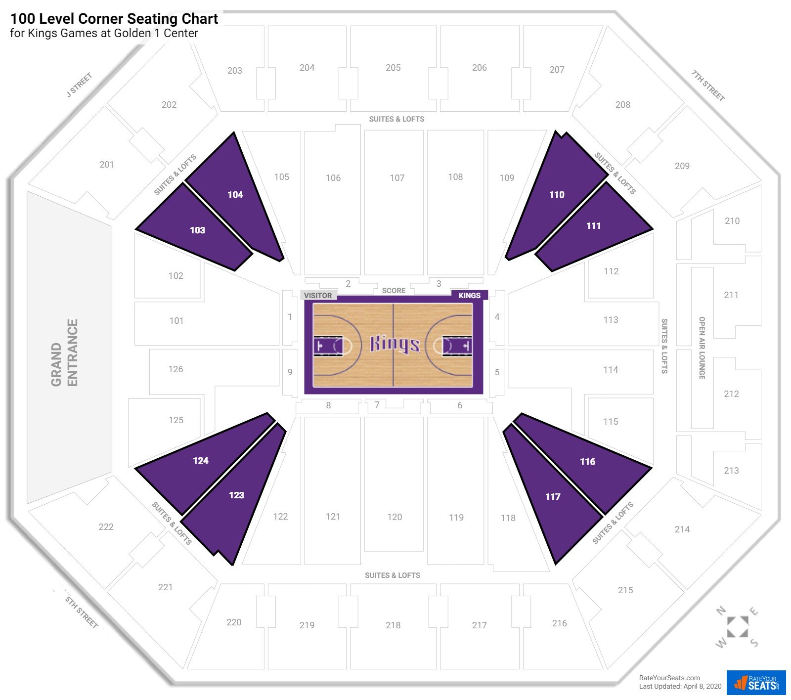 Kings Seating Chart Golden 1