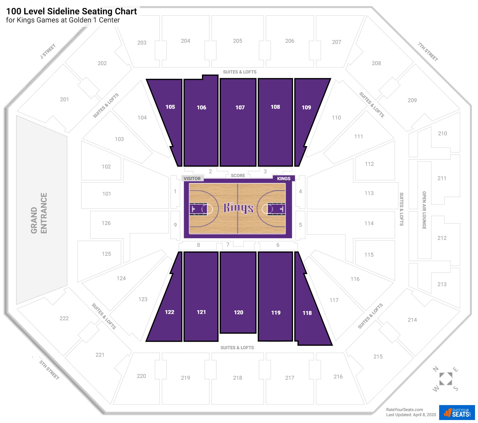 Golden 1 Seating Chart With Seat Numbers