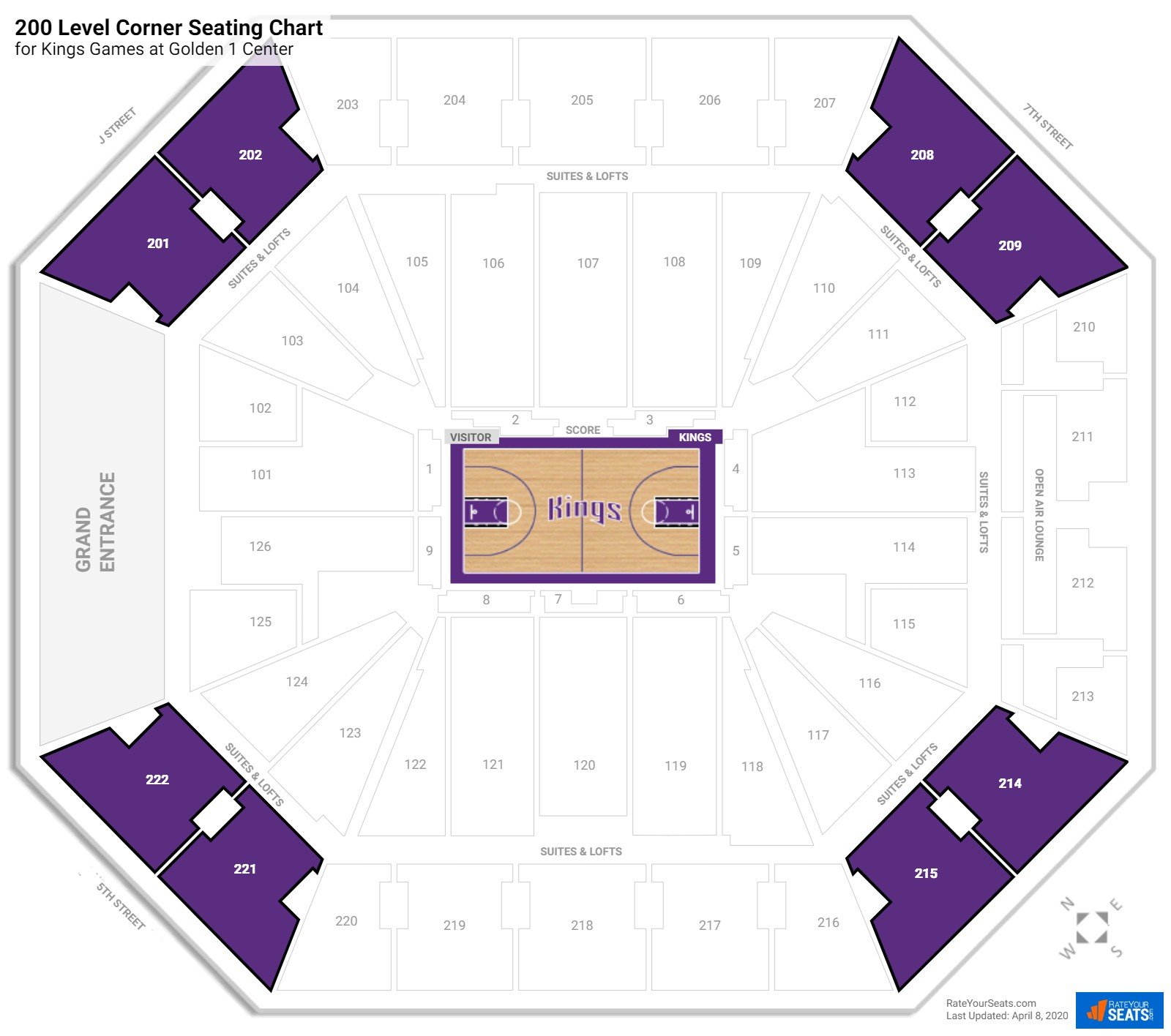 Sacramento Kings Seating Guide - Golden 1 Center ...