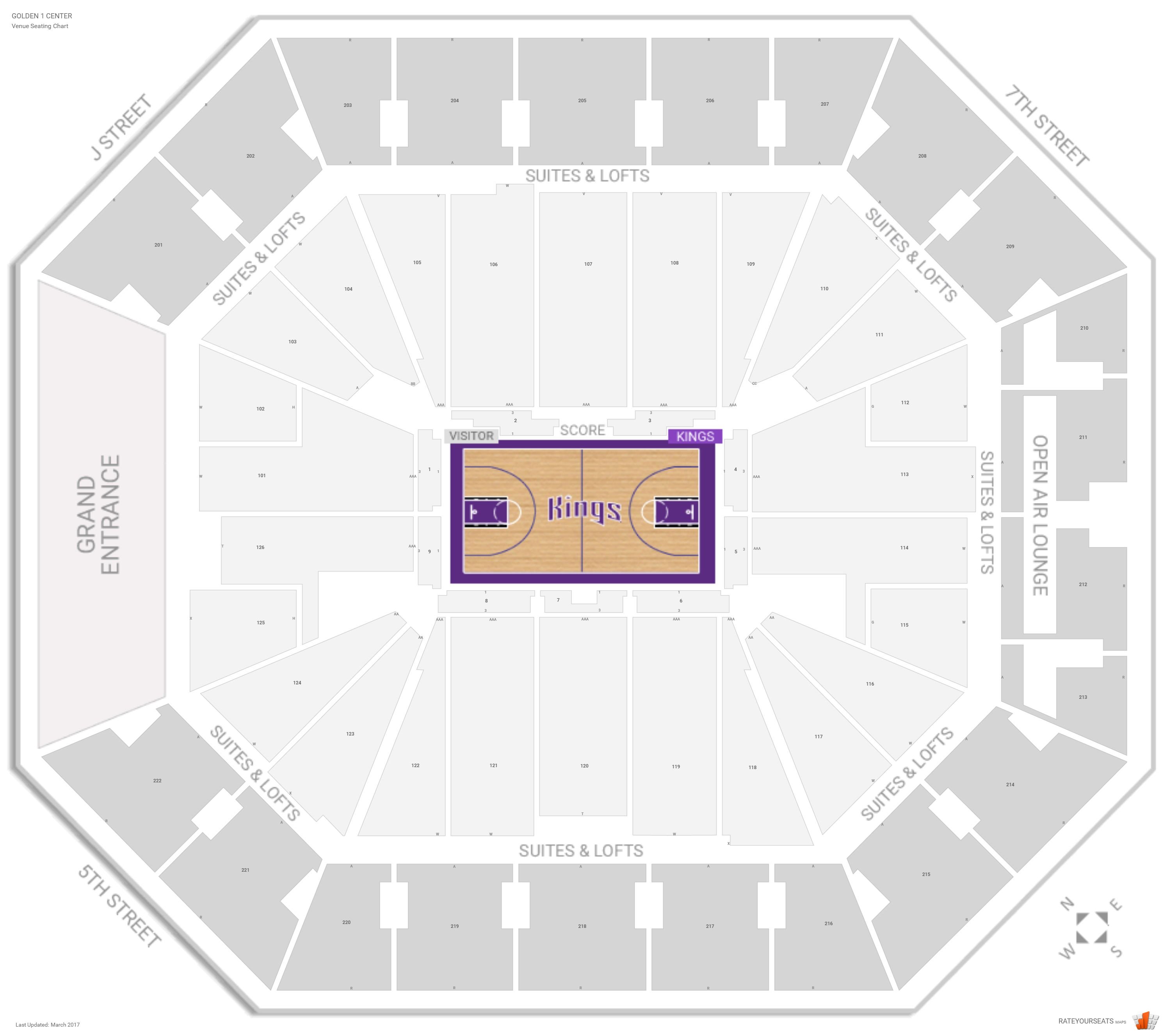 Sacramento Kings Arena Seating Chart