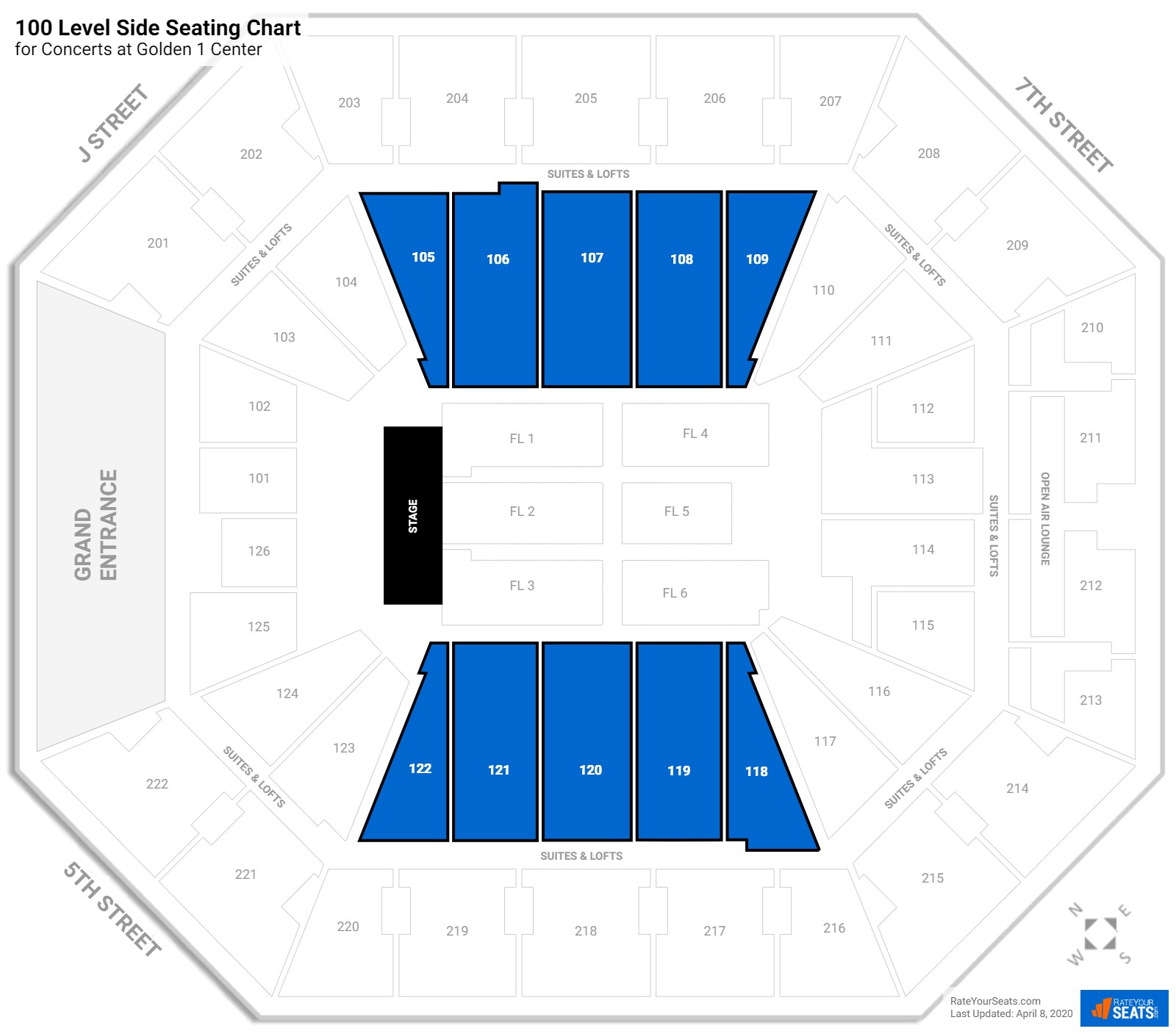 Golden One Center Seating Chart