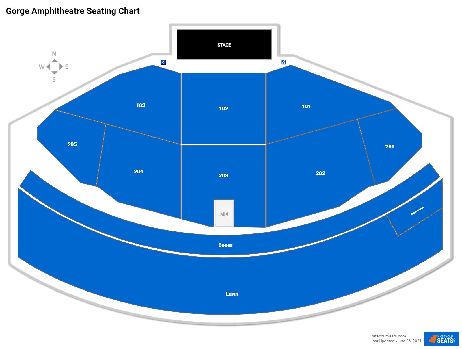 Gorge Amphitheatre Concert Seating Chart