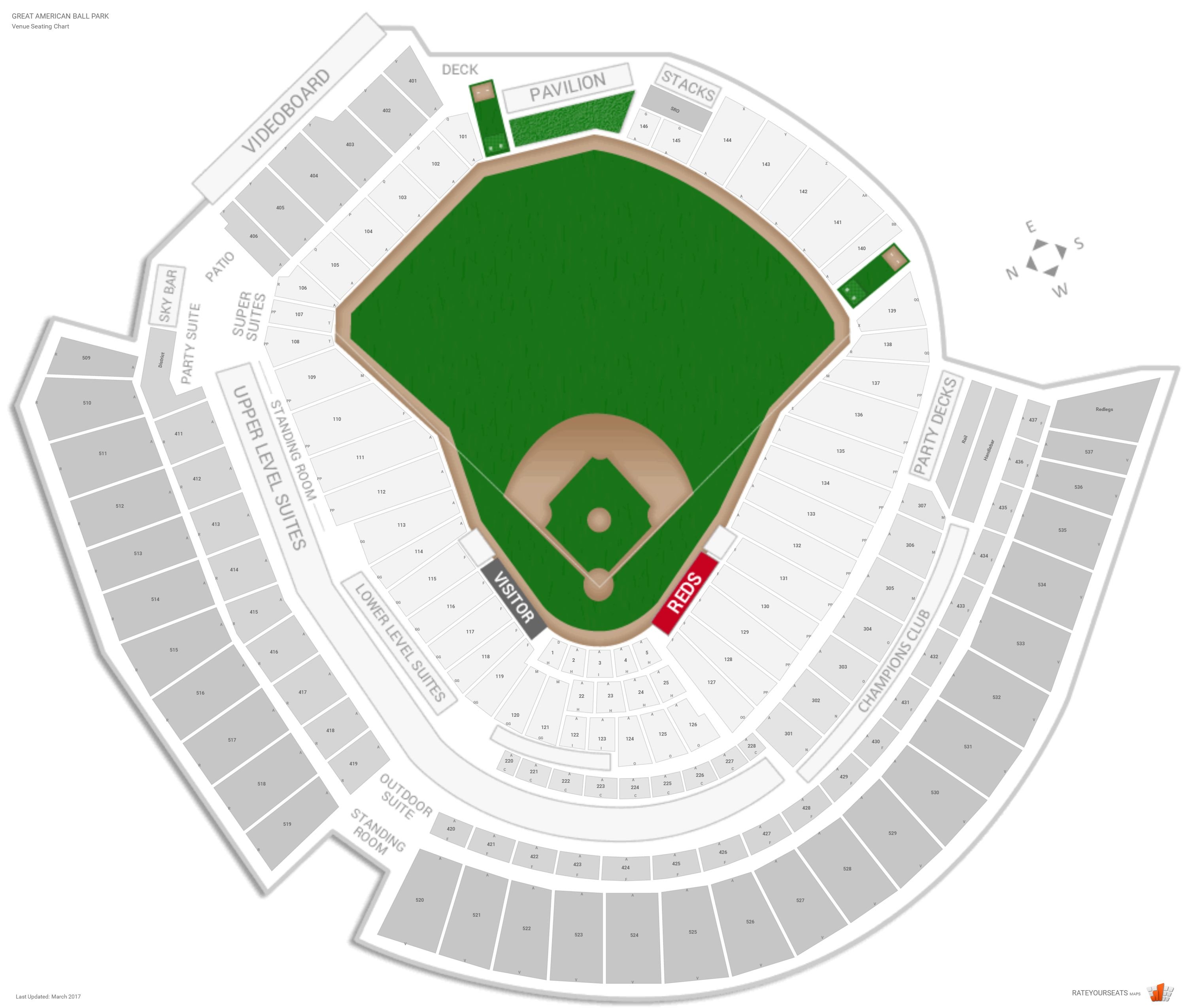 All American Ballpark Seating Chart