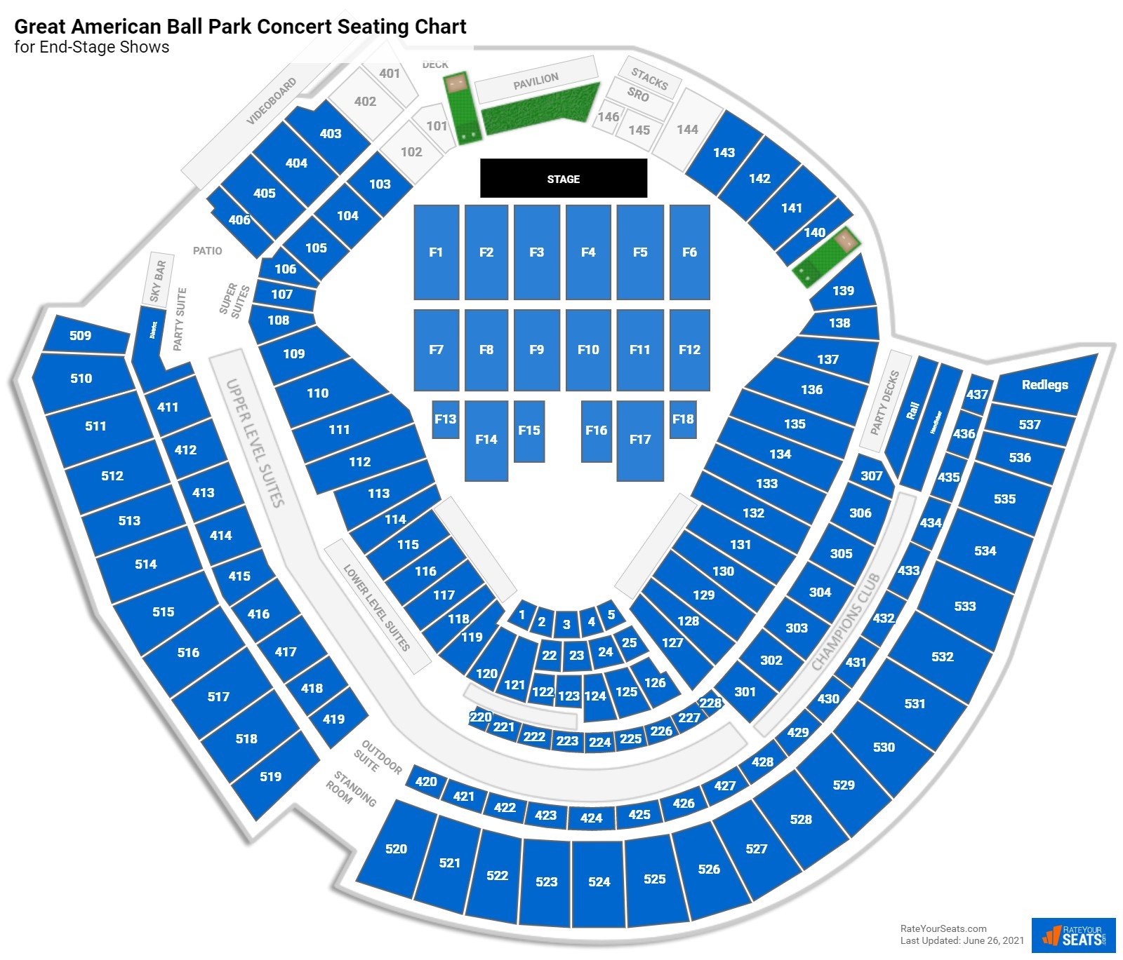 Great American Ball Park Concert Seating Chart 