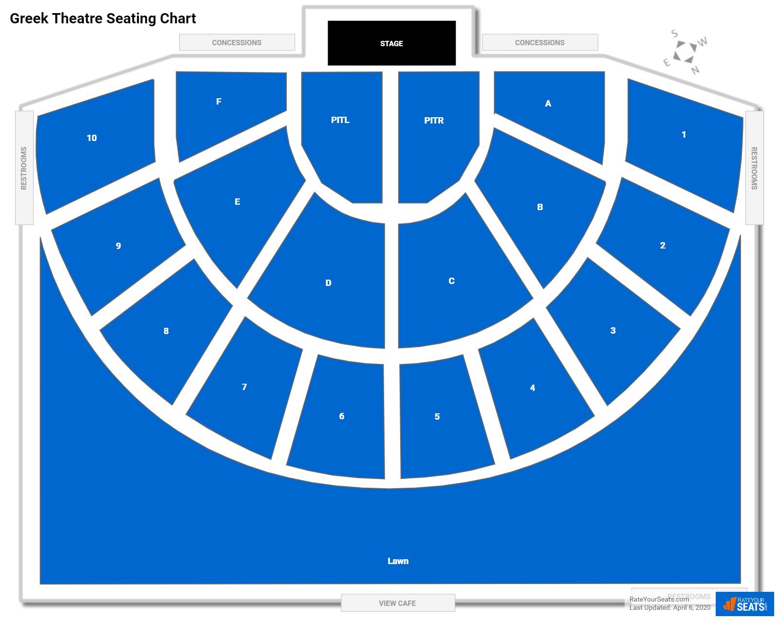 Greek Theatre Berkeley Seating Chart Rateyourseats Com