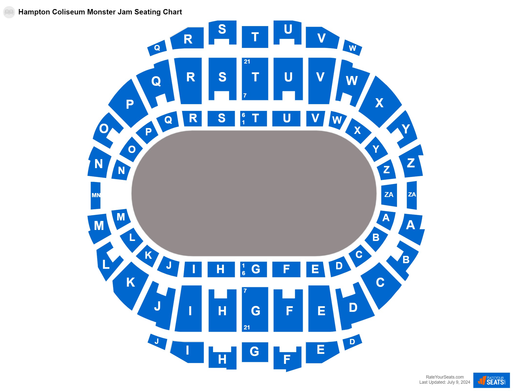 Interactive seating chart Other seating chart at Hampton Coliseum