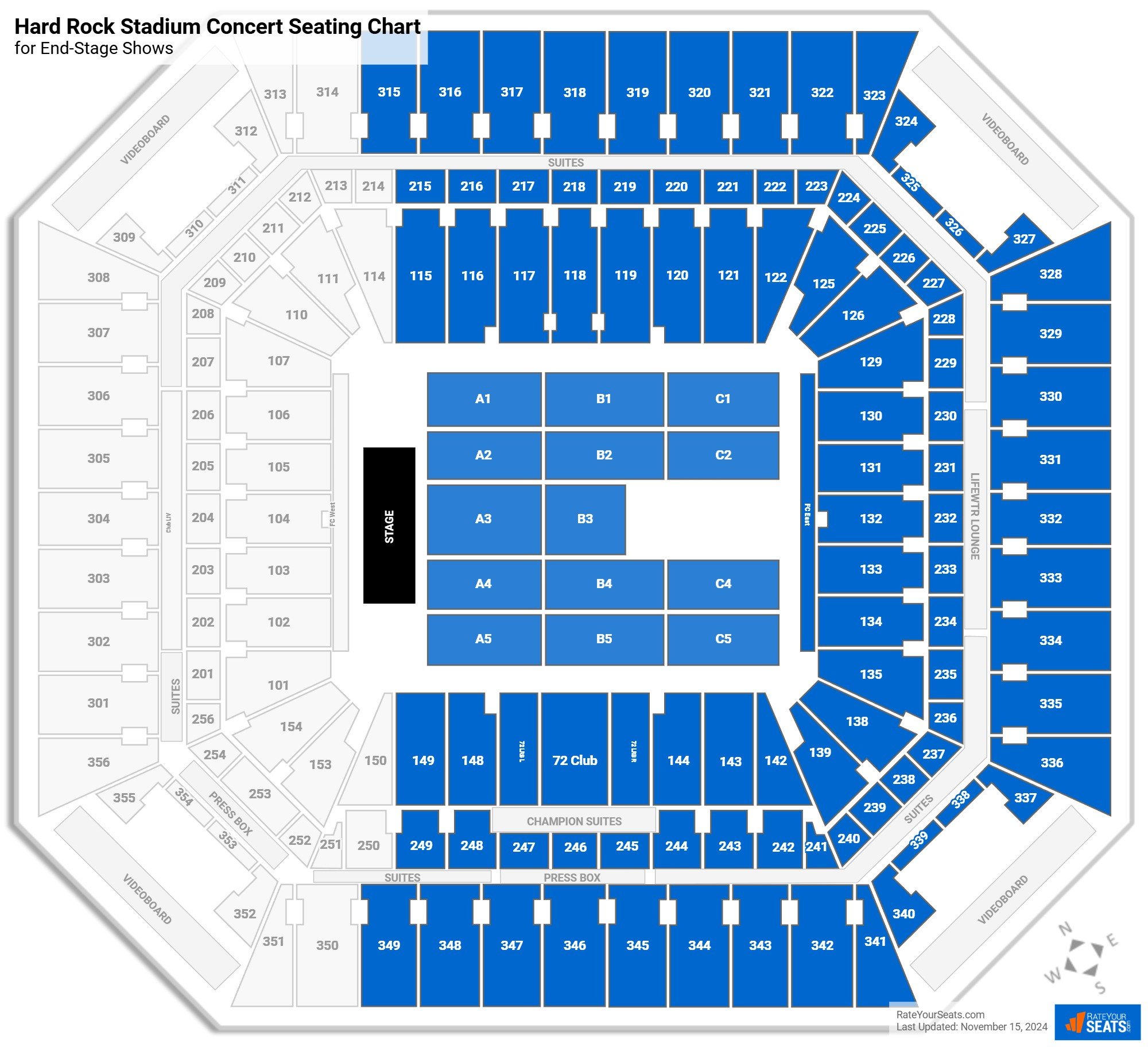 Rocksino Venue Seating Chart