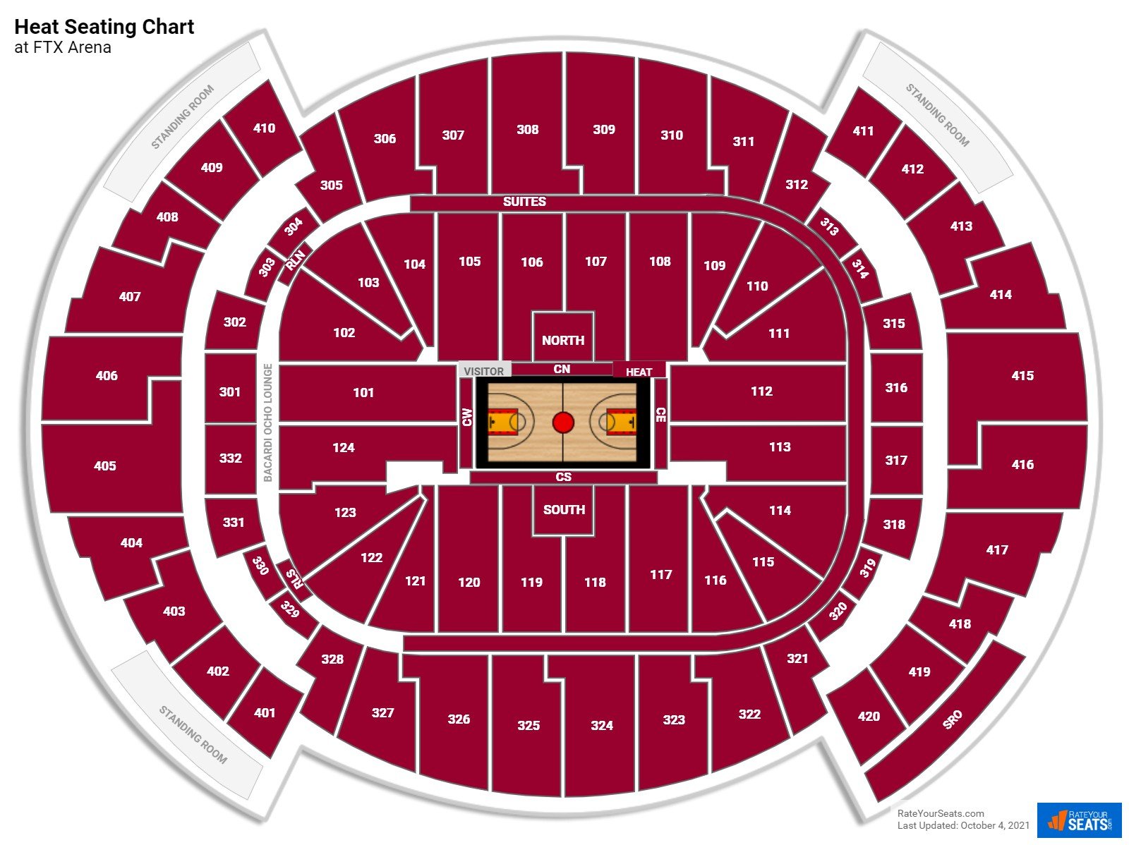 Miami Heat Seating Chart at FTX Arena