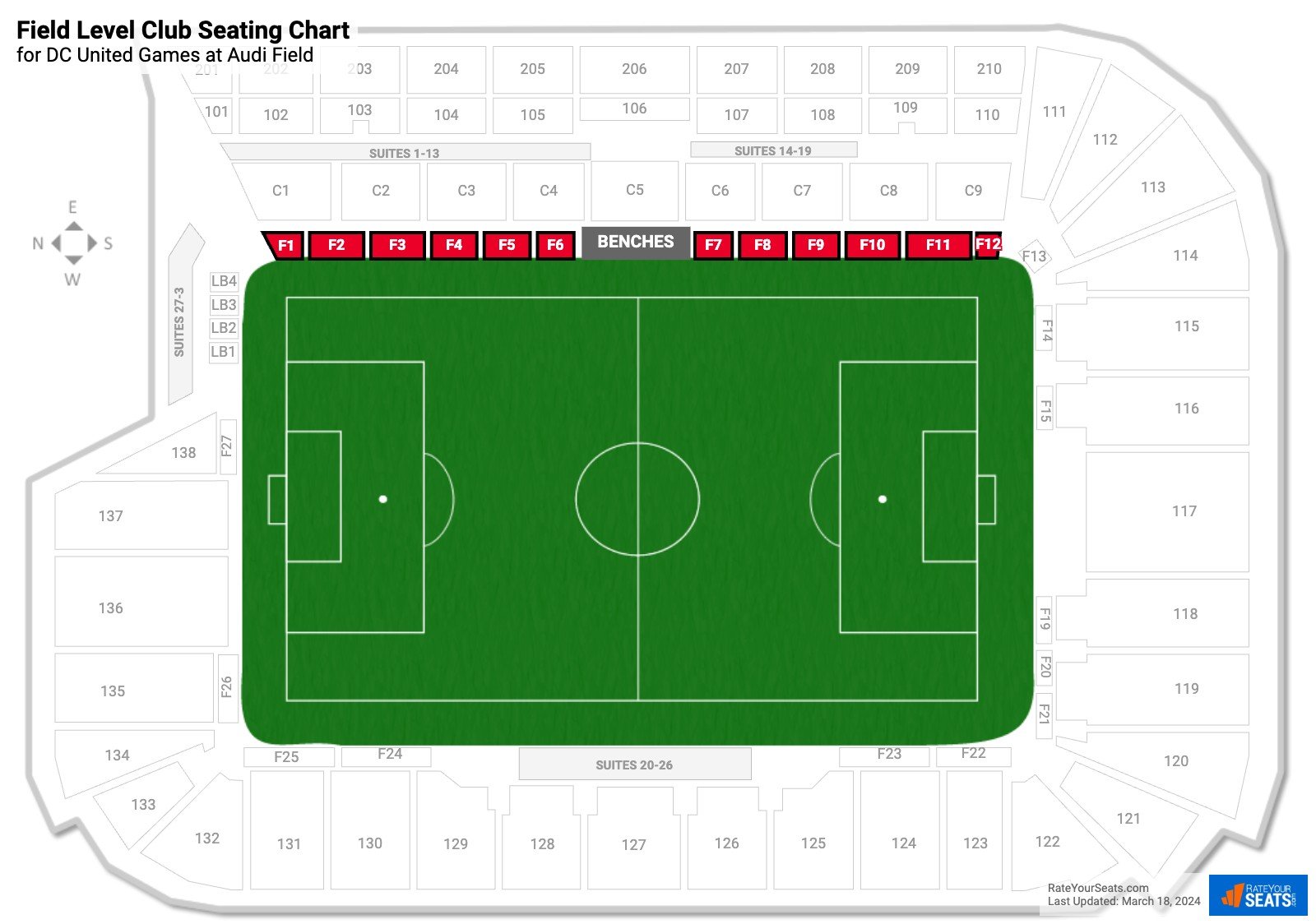 DC United Heineken MVP Club Seating Chart at Audi Field