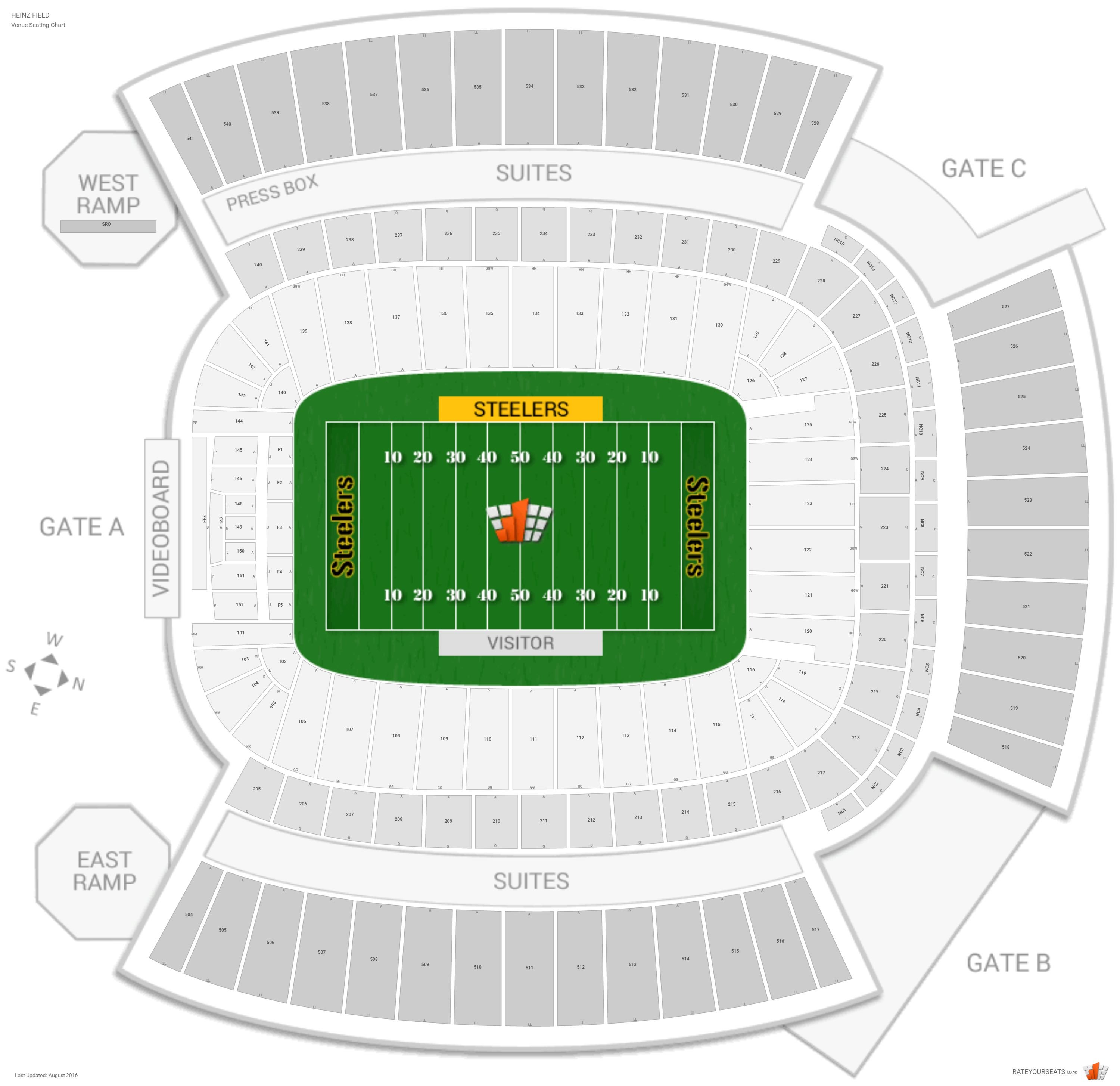 Pittsburgh Steelers Seating Guide - Heinz Field ...