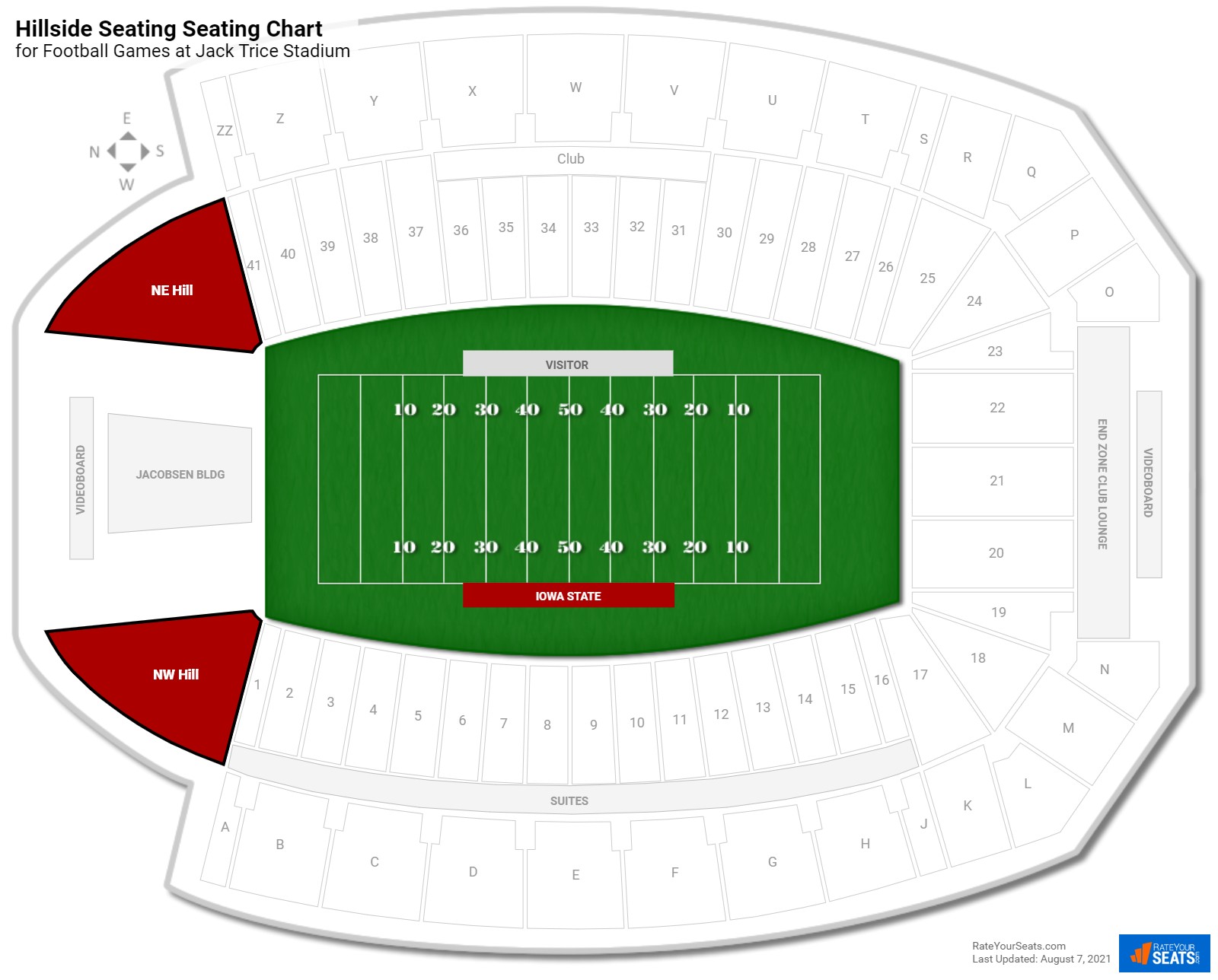 Jack Trice Stadium Hillside Seating Rateyourseats Com