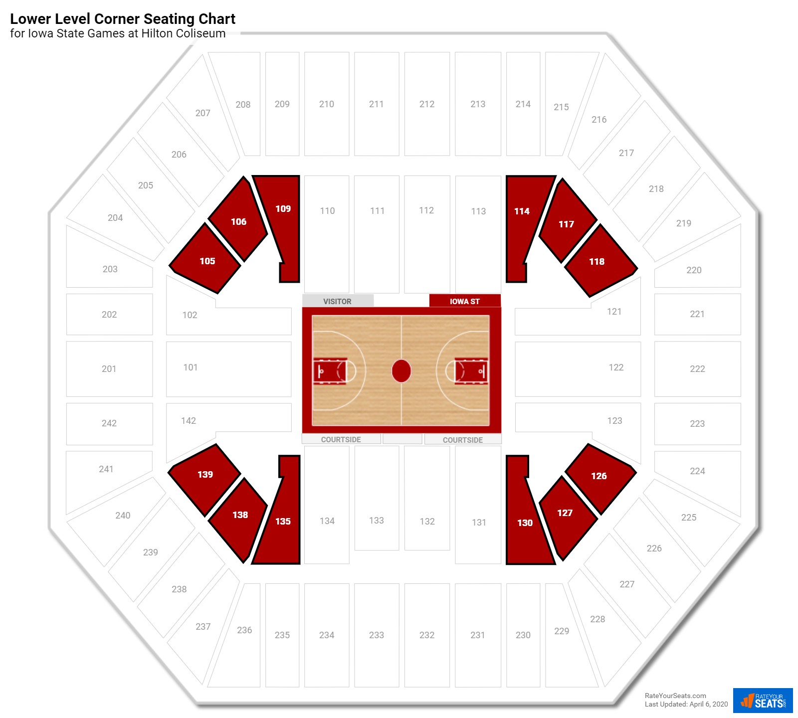 Hilton Coliseum Ames Ia Seating Chart