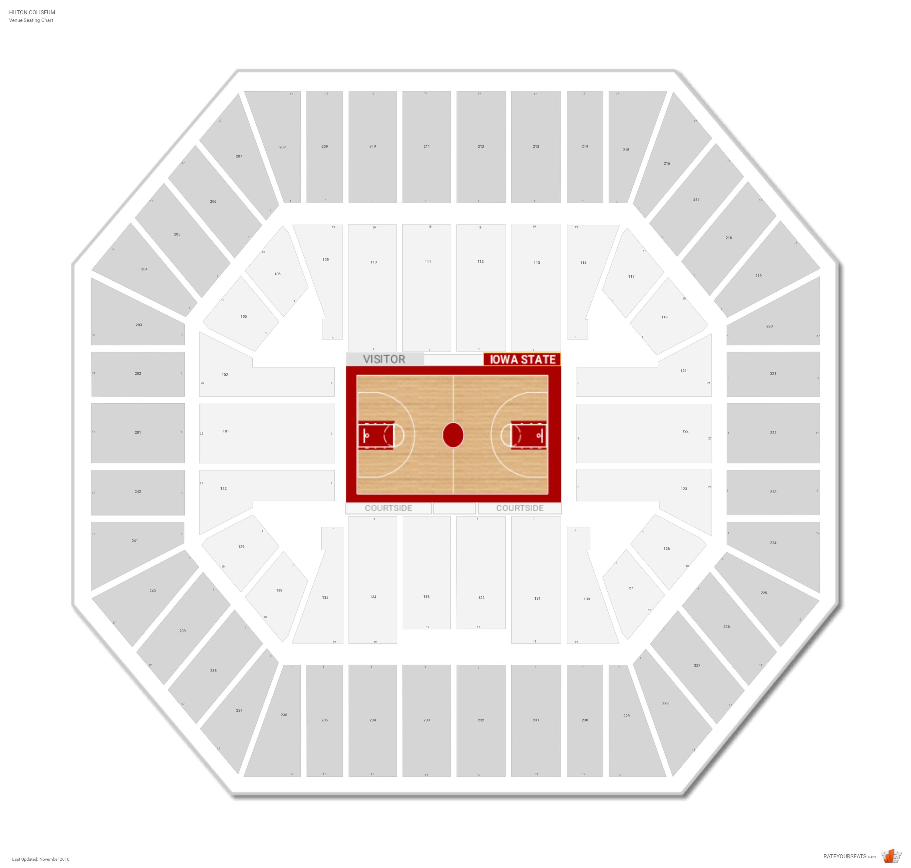 Hilton Coliseum Seating Chart Basketball