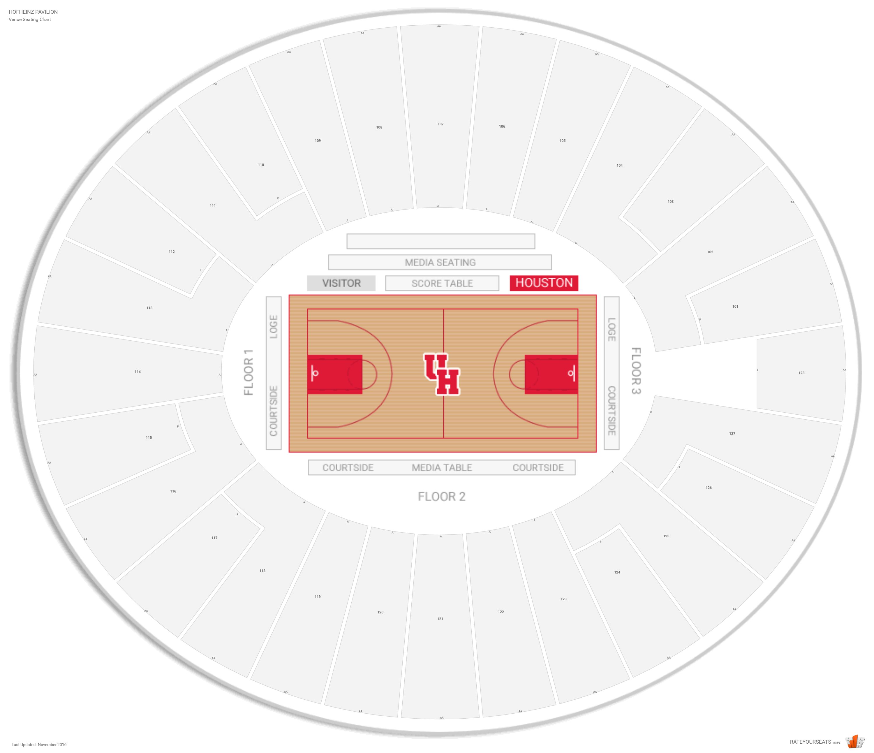 Hofheinz Pavilion Seating Chart