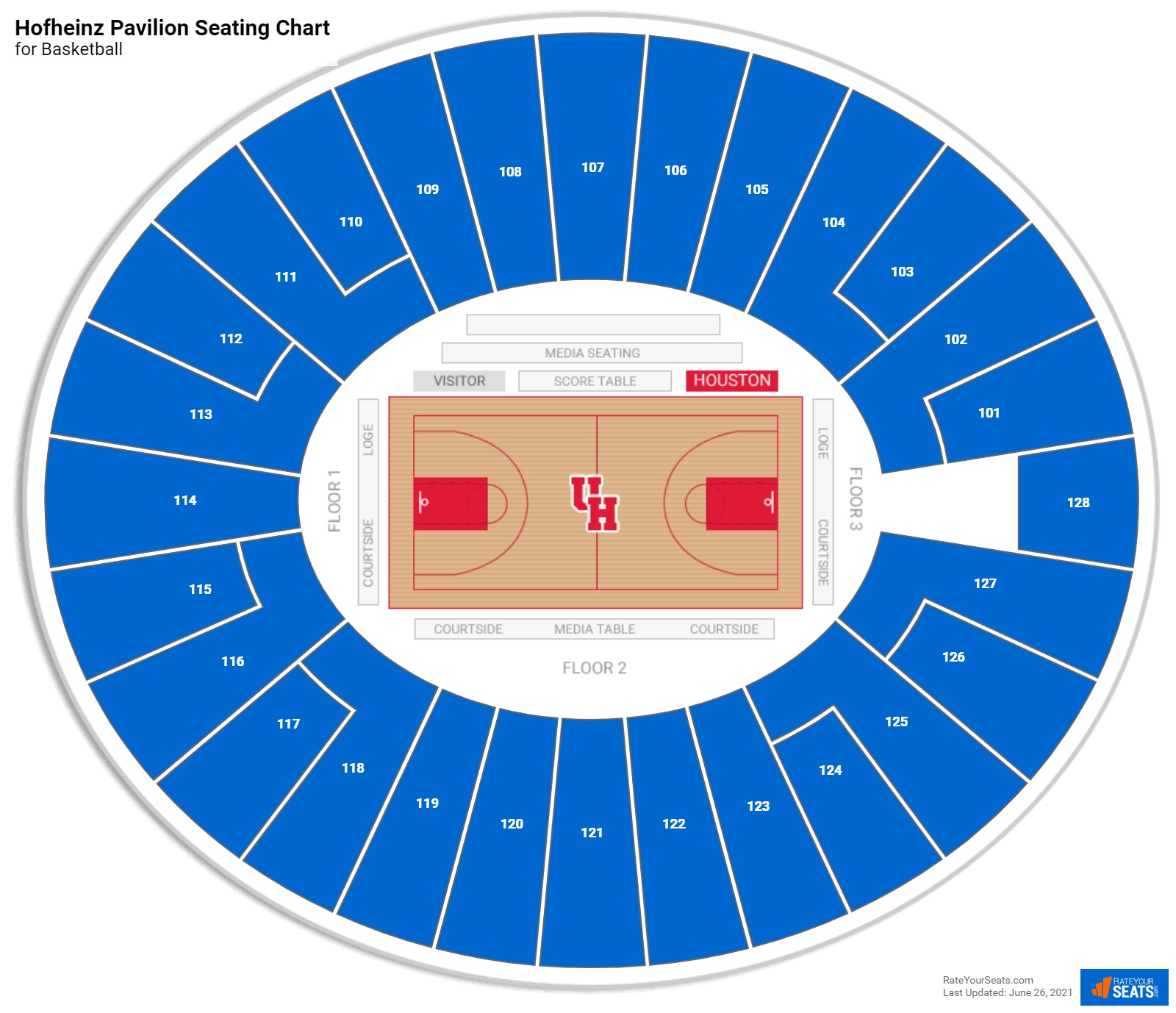 Hofheinz Pavilion Basketball Seating Chart