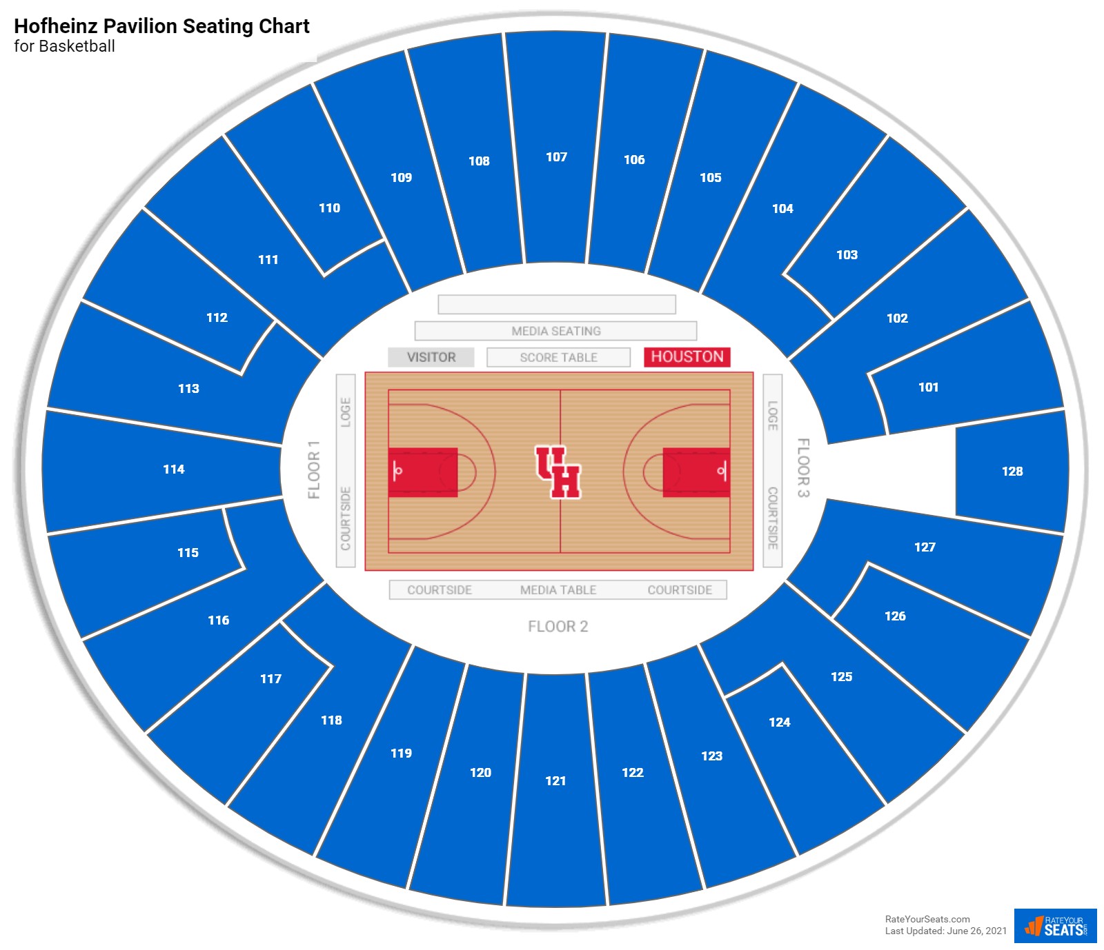 Hofheinz Pavilion Seating Chart