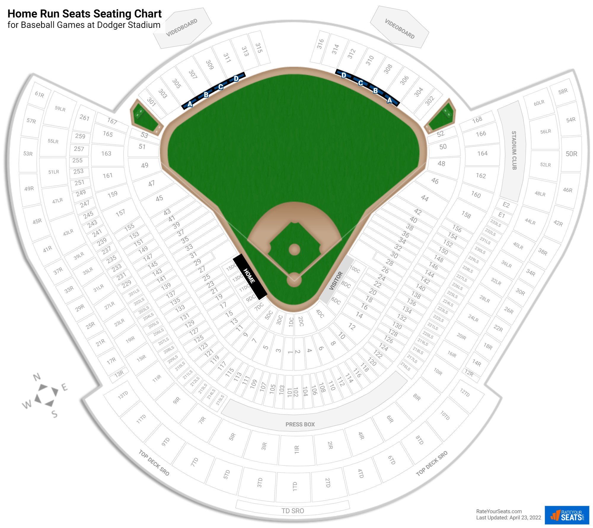 Home Run Seats At Dodger Stadium Rateyourseats Com