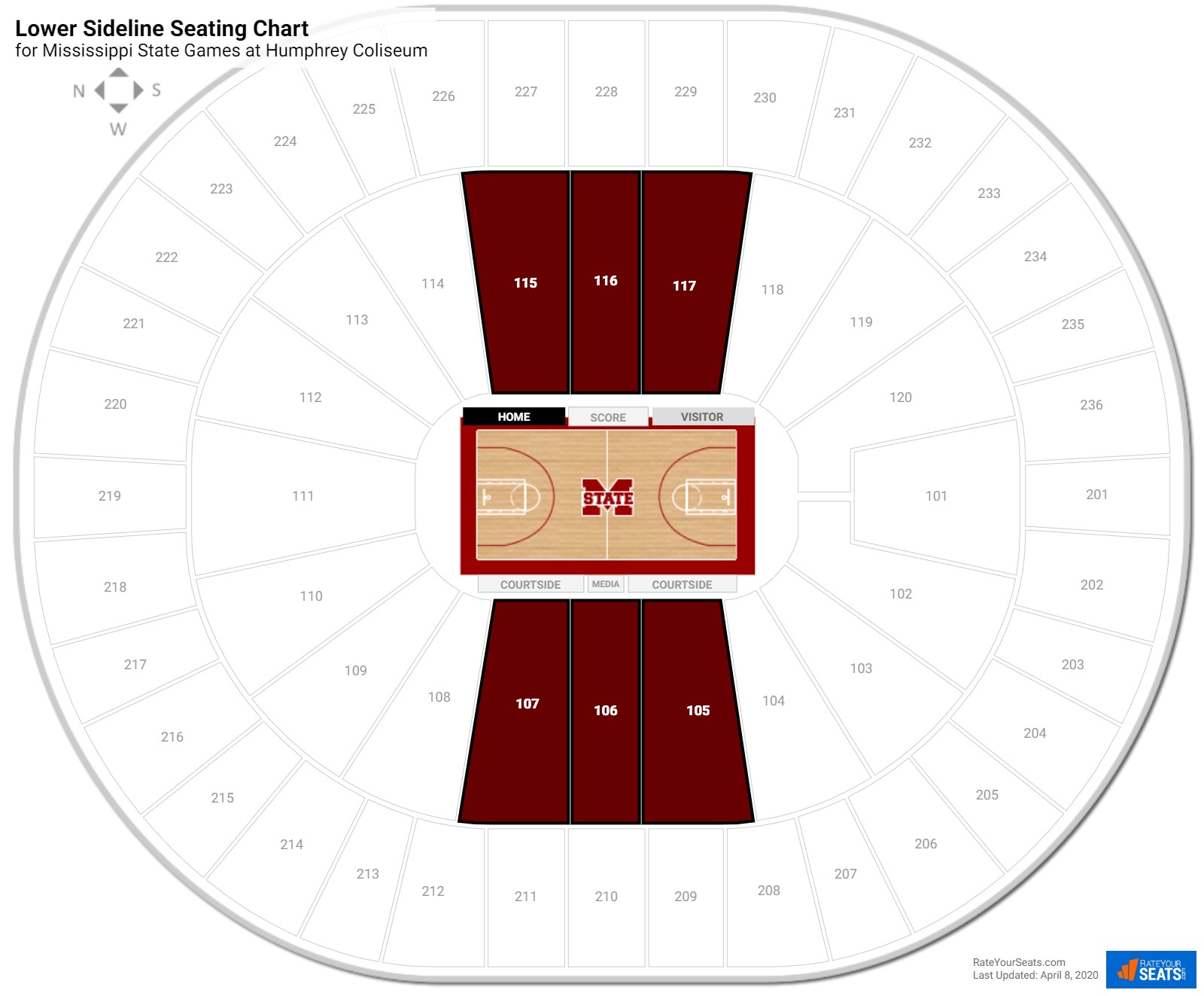 Mississippi State Basketball Seating Chart