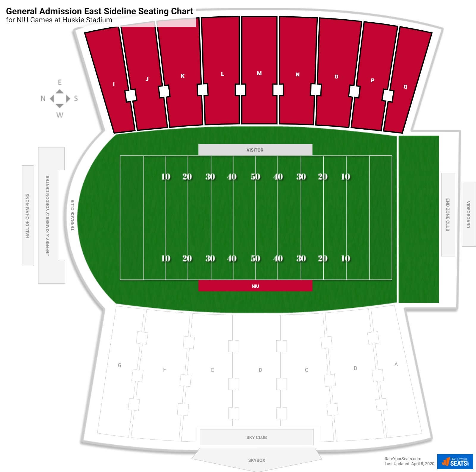 Northern Illinois Football Stadium Seating Chart