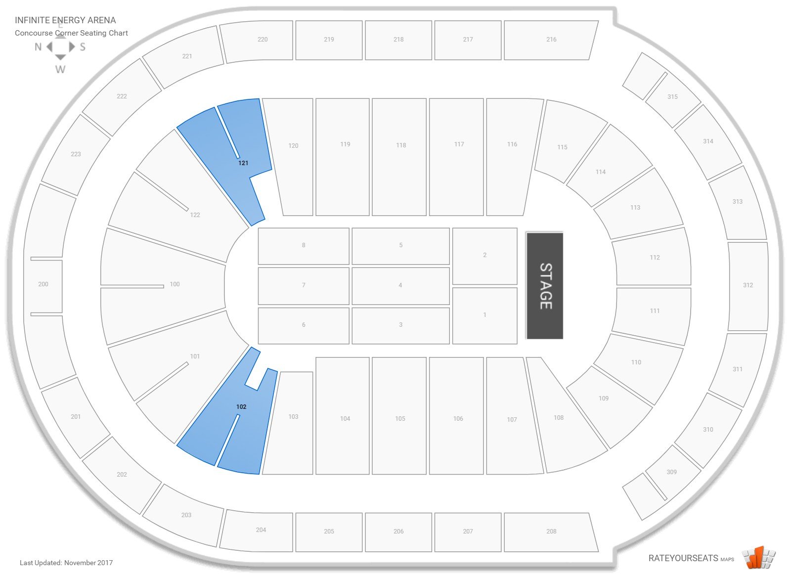 Seating Chart Gwinnett Center Arena