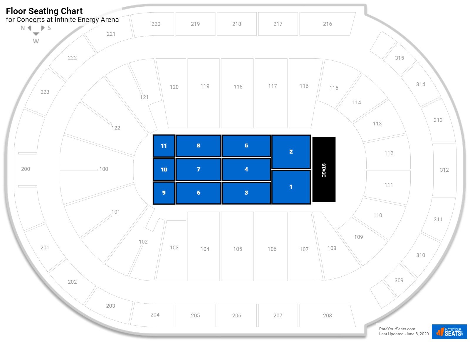 Infinite Energy Arena Seating Guide Rateyourseats Infinite Energy Arena Floor Seating Chart