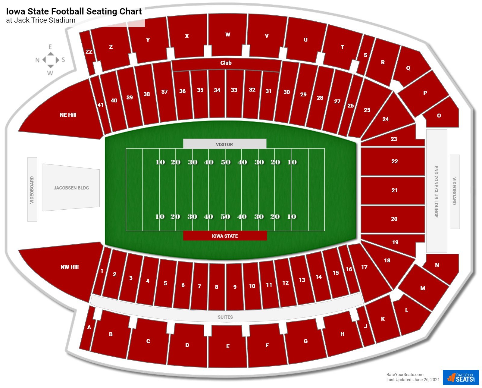 Iowa State Cyclones Seating Chart at Jack Trice Stadium