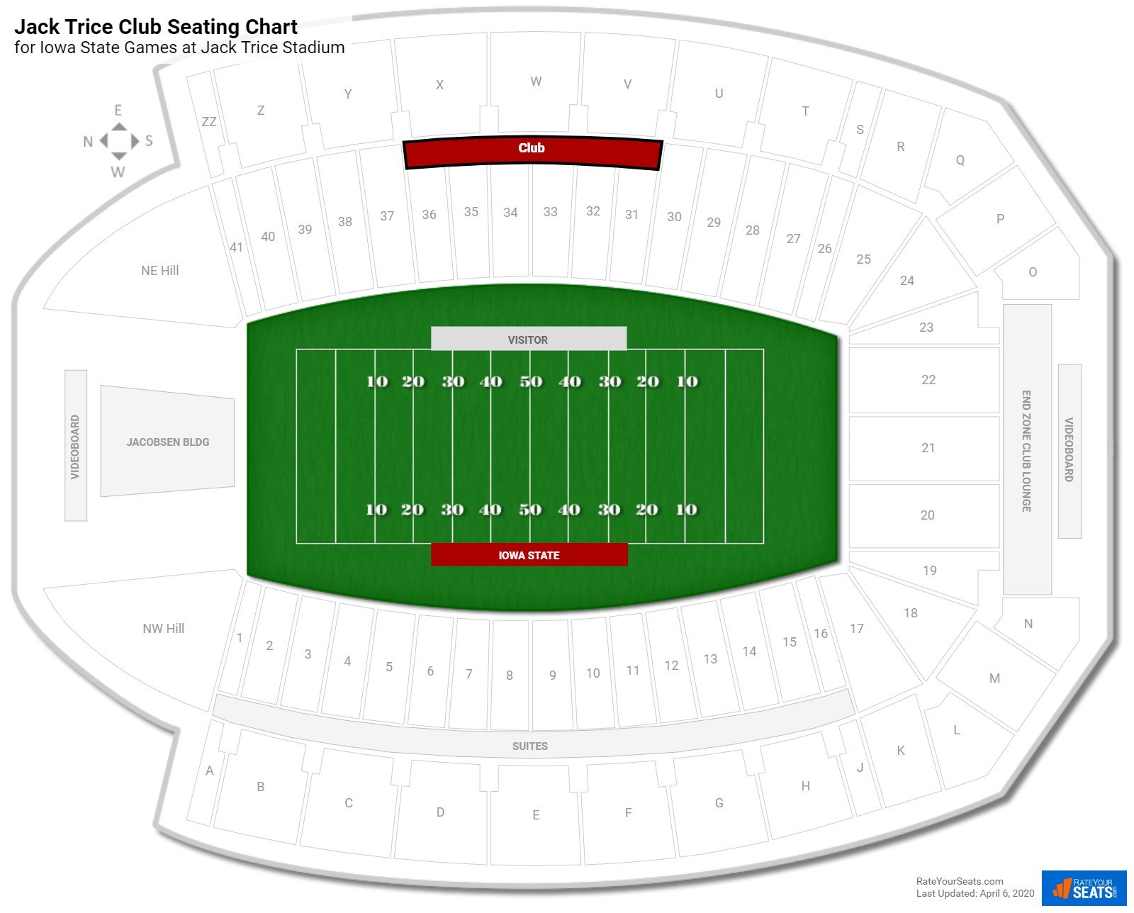 Iowa State Football Stadium Seating Chart