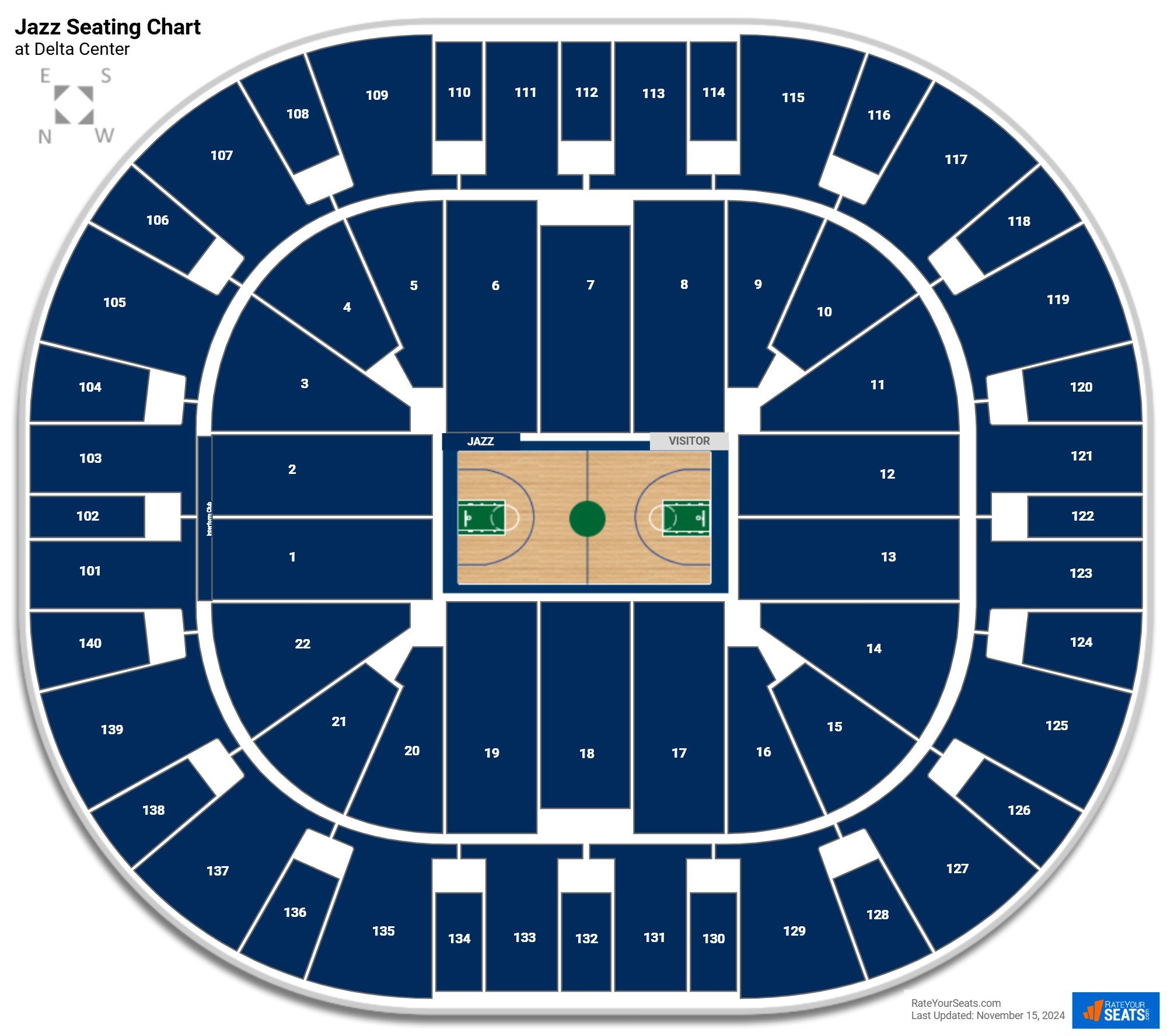 Utah Jazz Seating Chart Rateyourseats Com