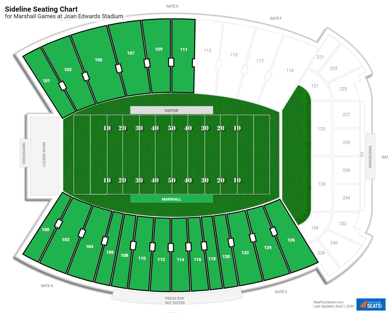 Marshall Stadium Seating Chart