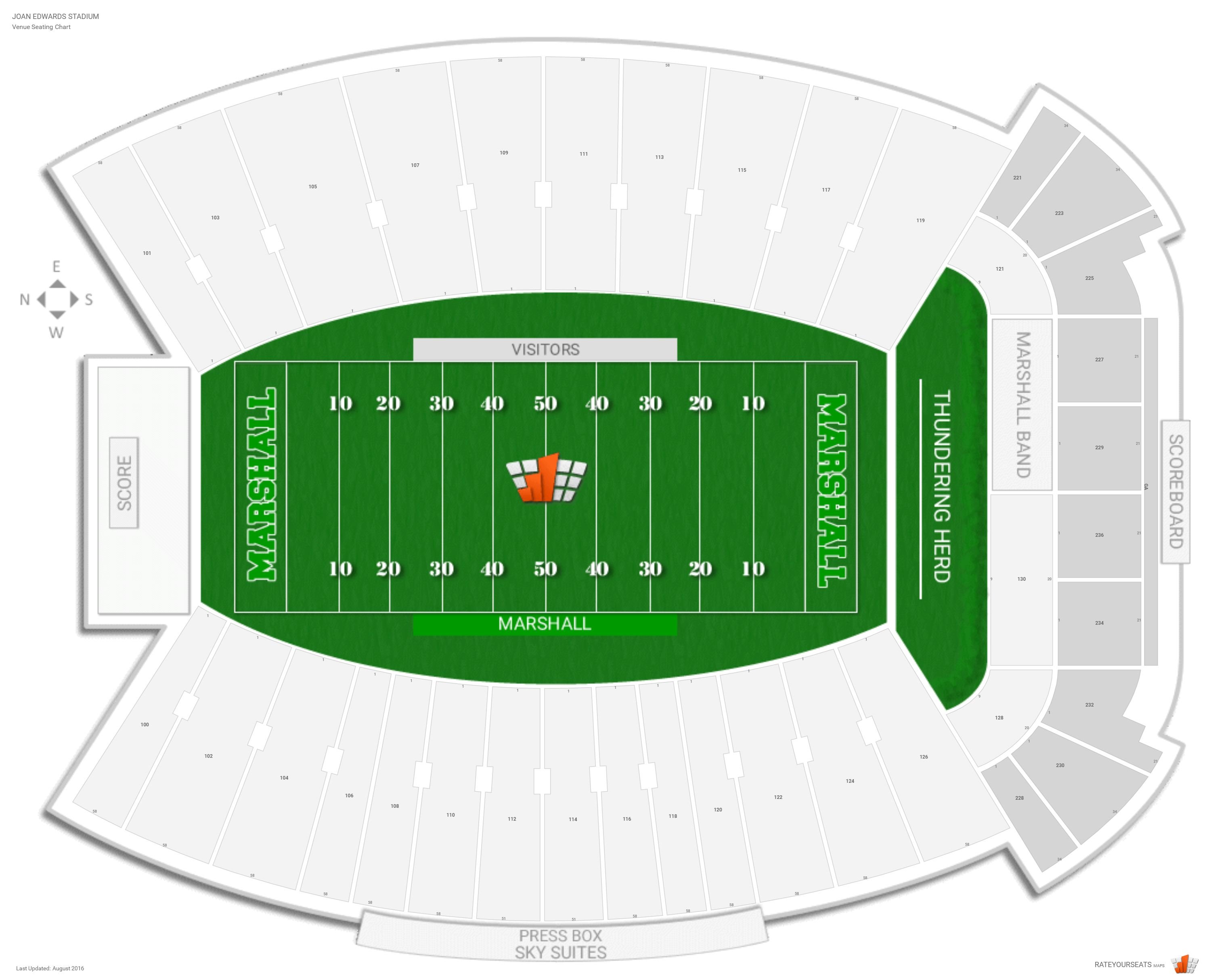 Joan Edwards Stadium (Marshall) Seating Guide - RateYourSeats.com