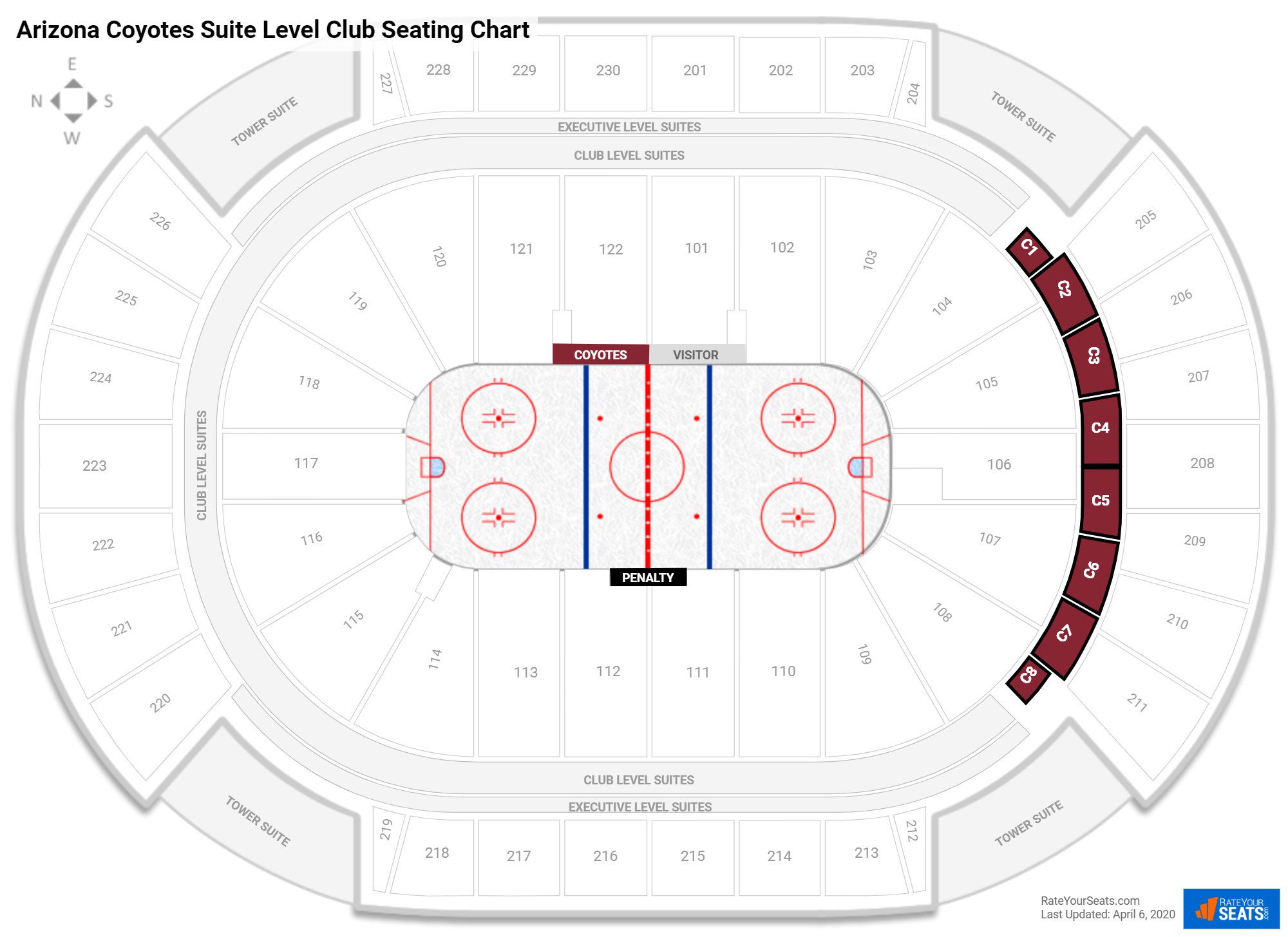 Seating Chart Phoenix Coyotes