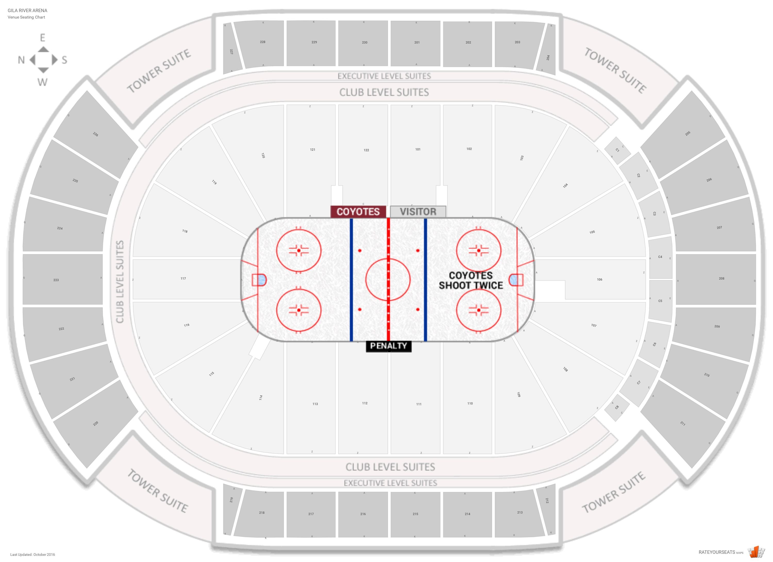 Gila River Arena Virtual Seating Chart