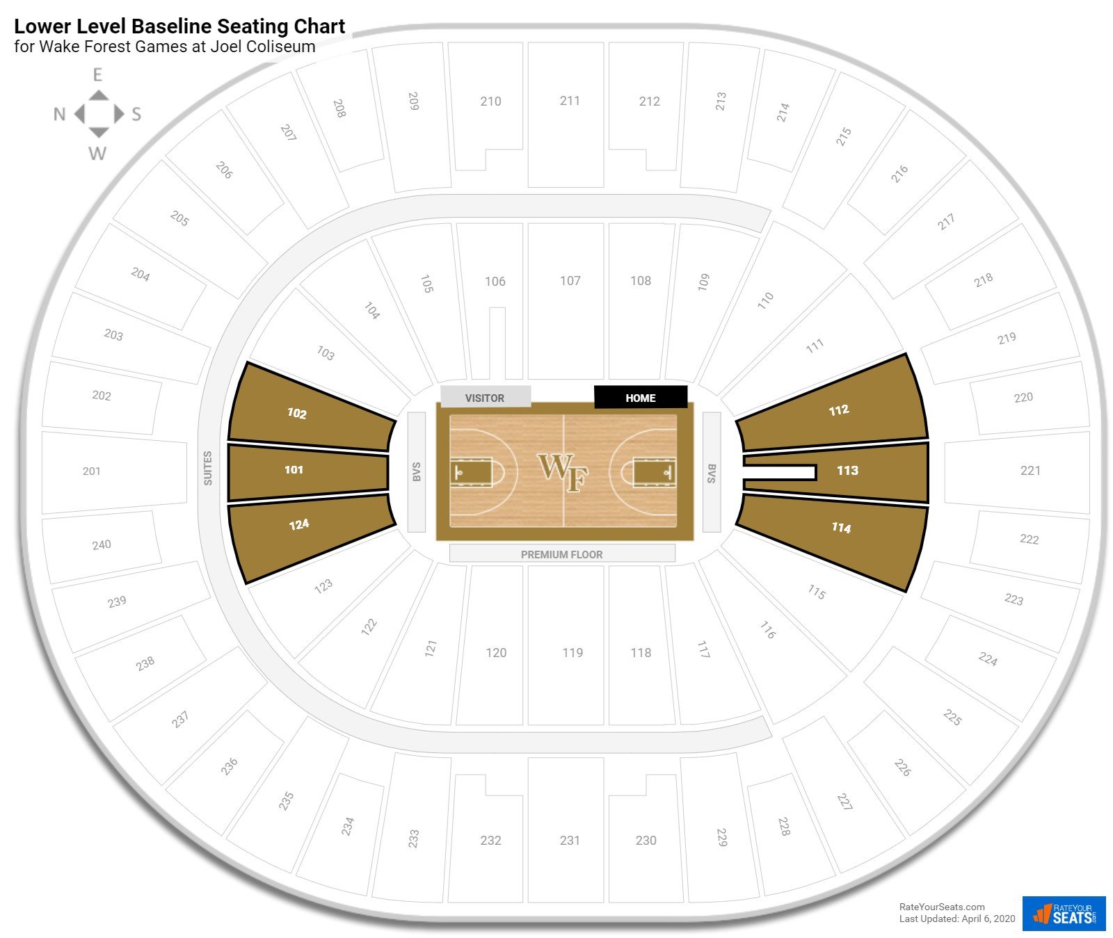 Wake Forest Basketball Seating Chart