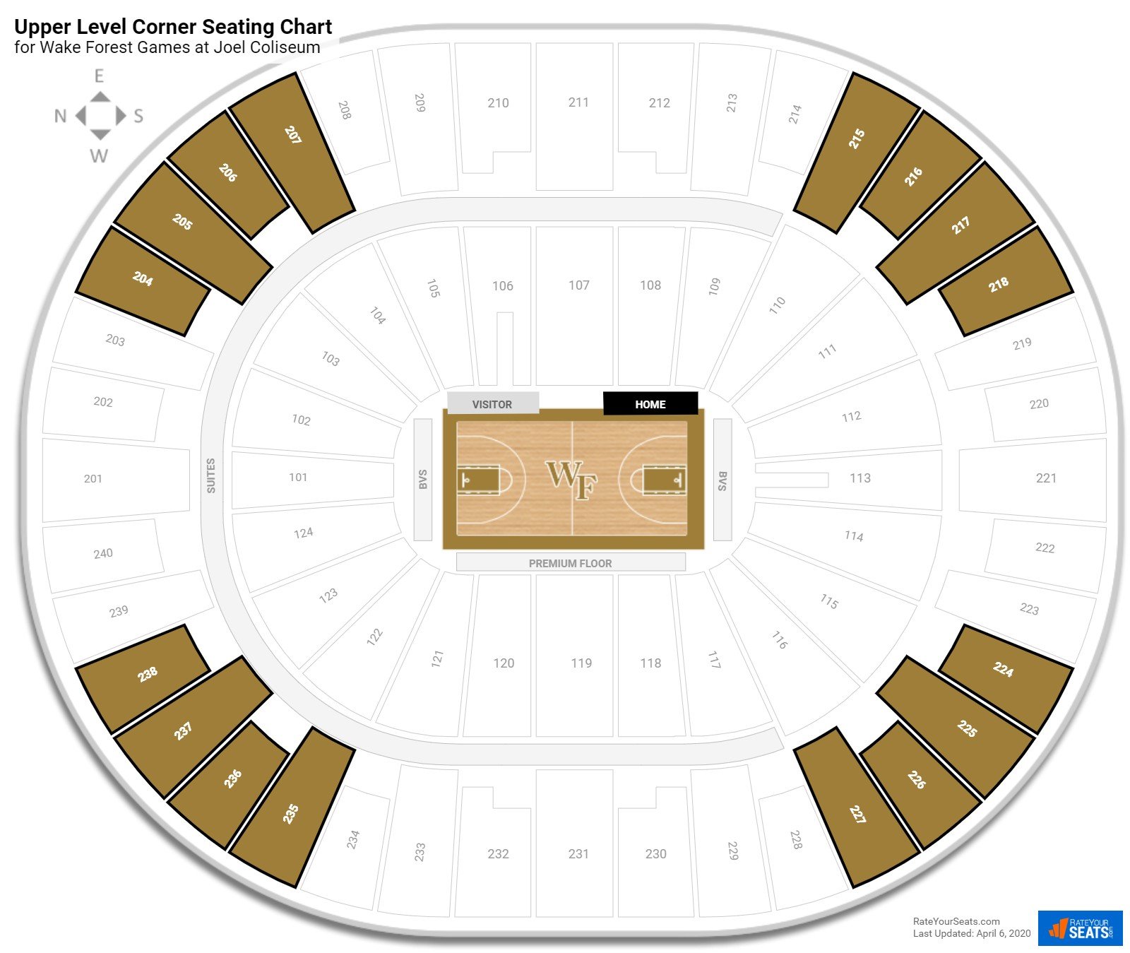 Wake Forest Seating Chart Basketball