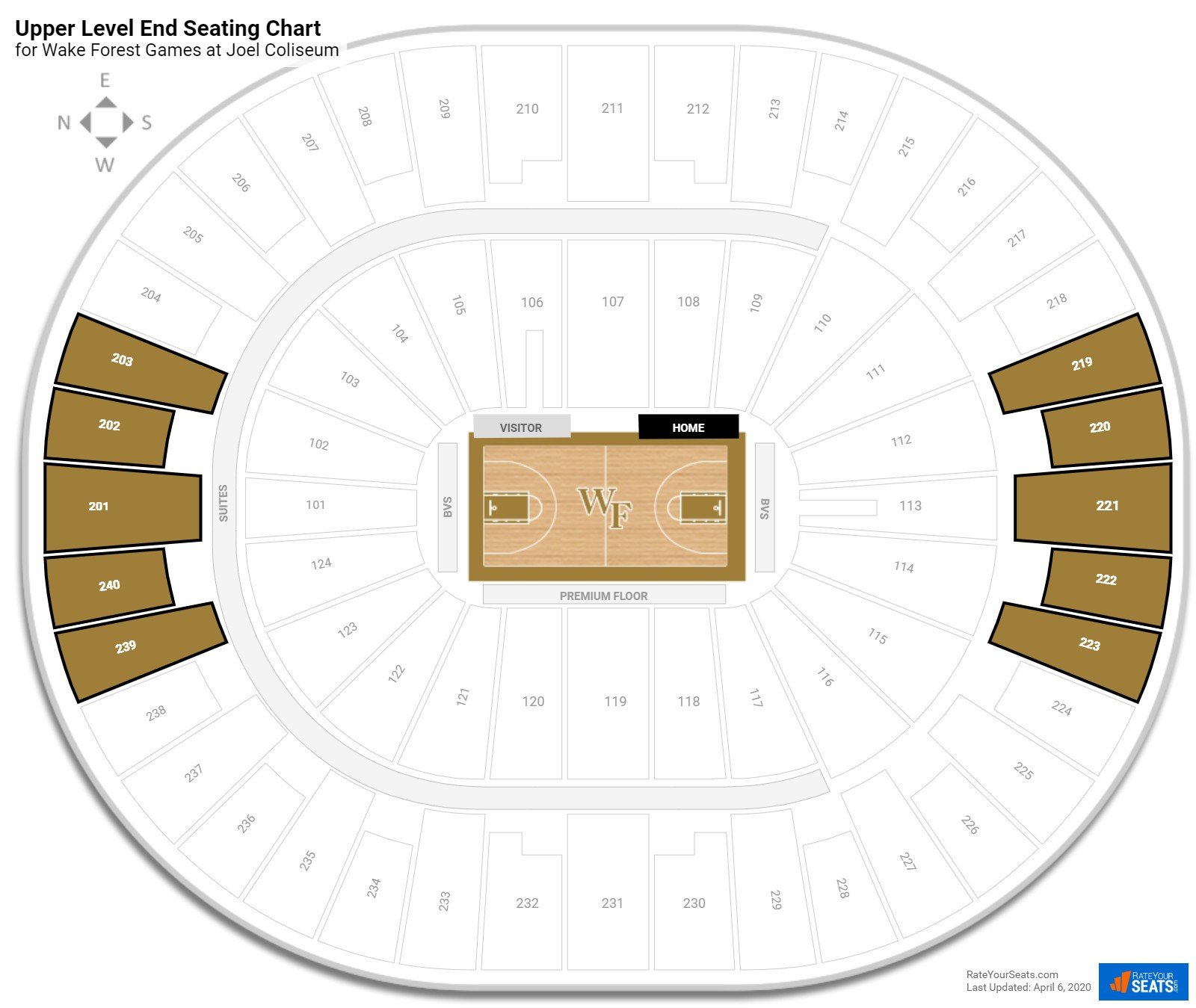 Wake Forest Basketball Seating Chart