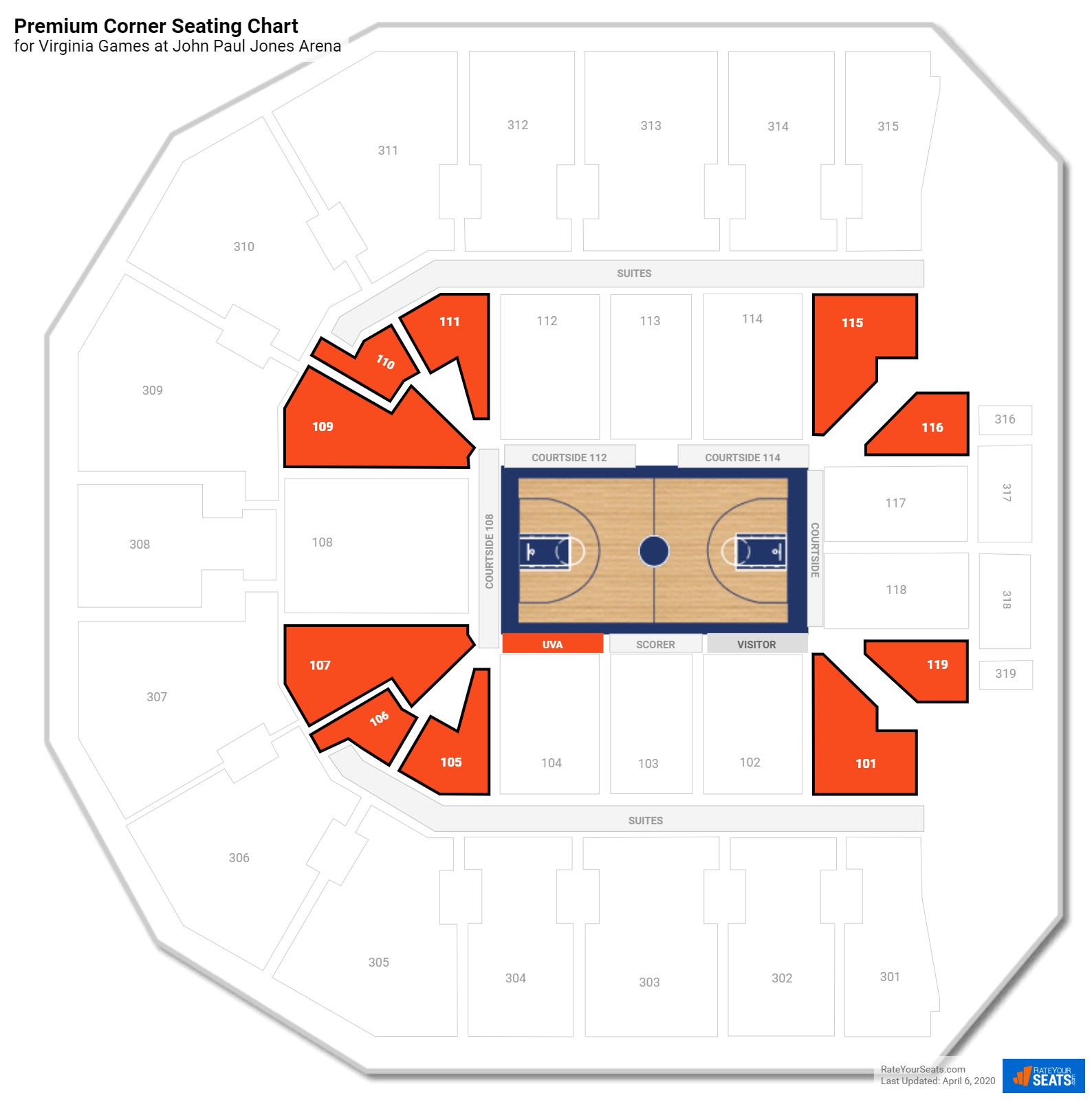 John Paul Jones Arena Basketball Seating Chart