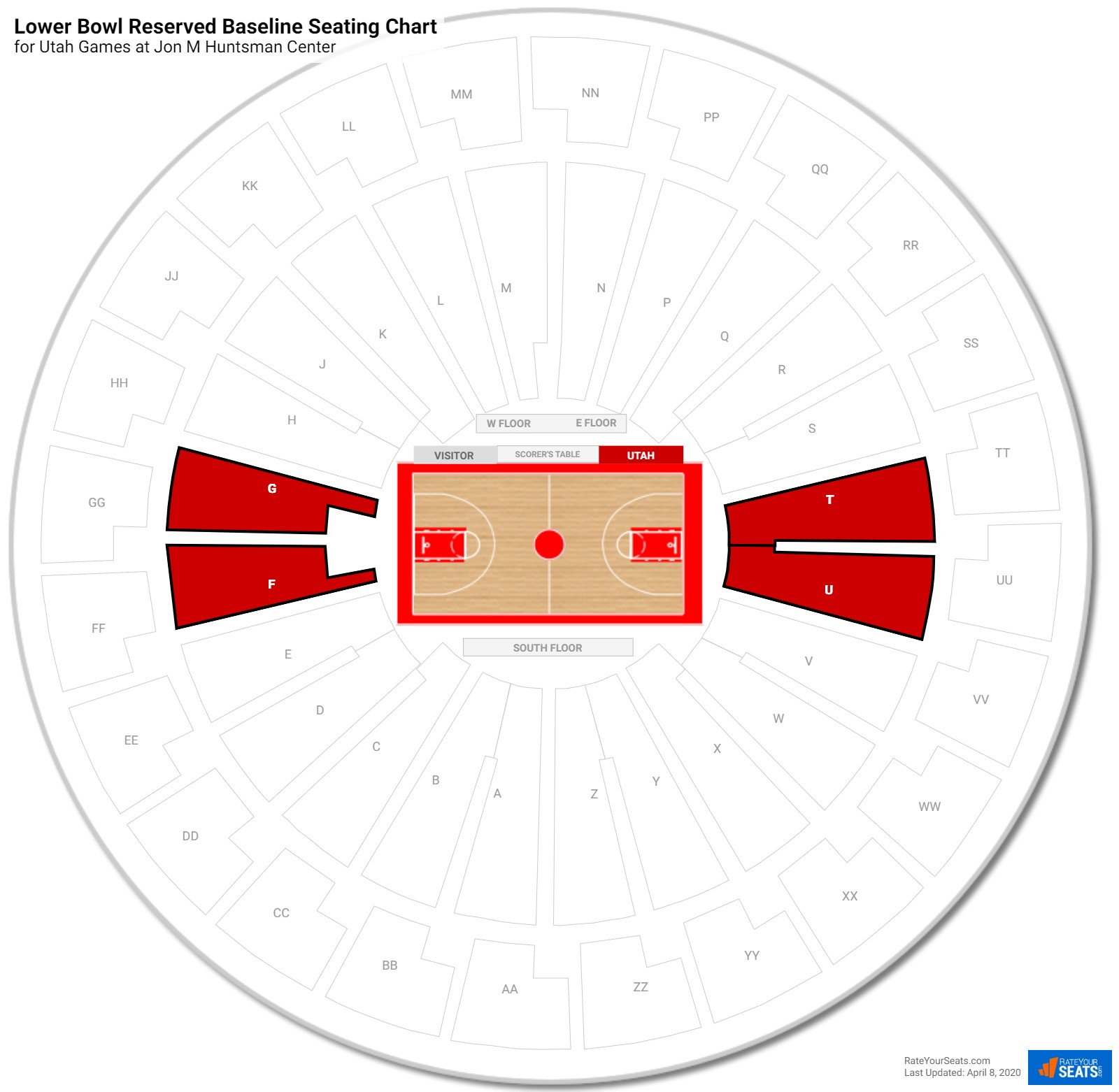 Utah Utes Basketball Seating Chart